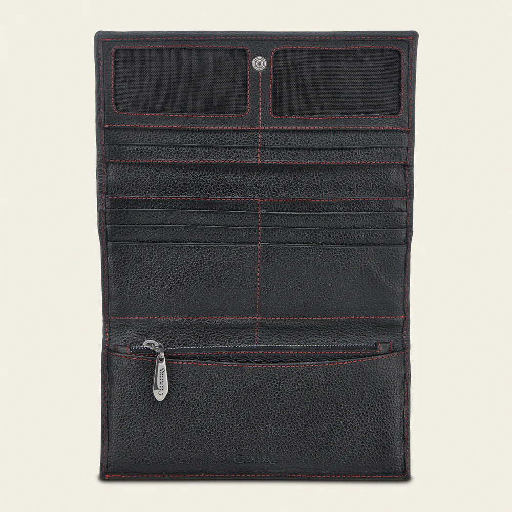 BD255RS Cuadra Black Casual Fashion Bifold Wallet Clutch for Women - Stylish & Compact Purse for Everyday Use, Travel, and Night Out