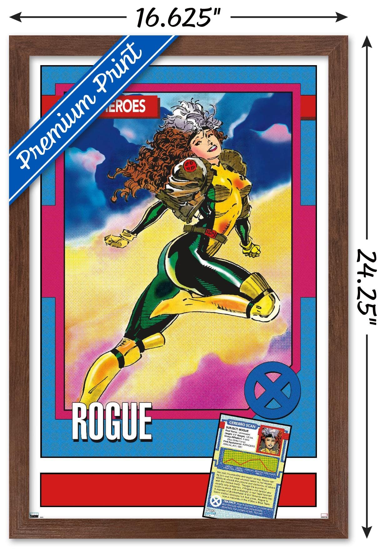 Trends International Marvel Trading Cards - Rogue Wall Poster, 14.725