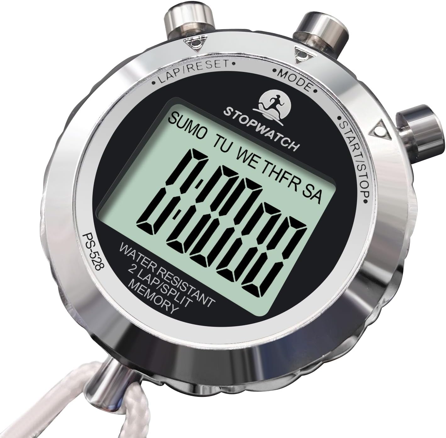 Premium Metal Sports Stopwatch - 10/100/400 Lap Memory, 0.01s & 0.001s Precision Timing with Countdown & Alarm | Ideal for Running, Coaching, Track & Field Training, and Fitness Timing