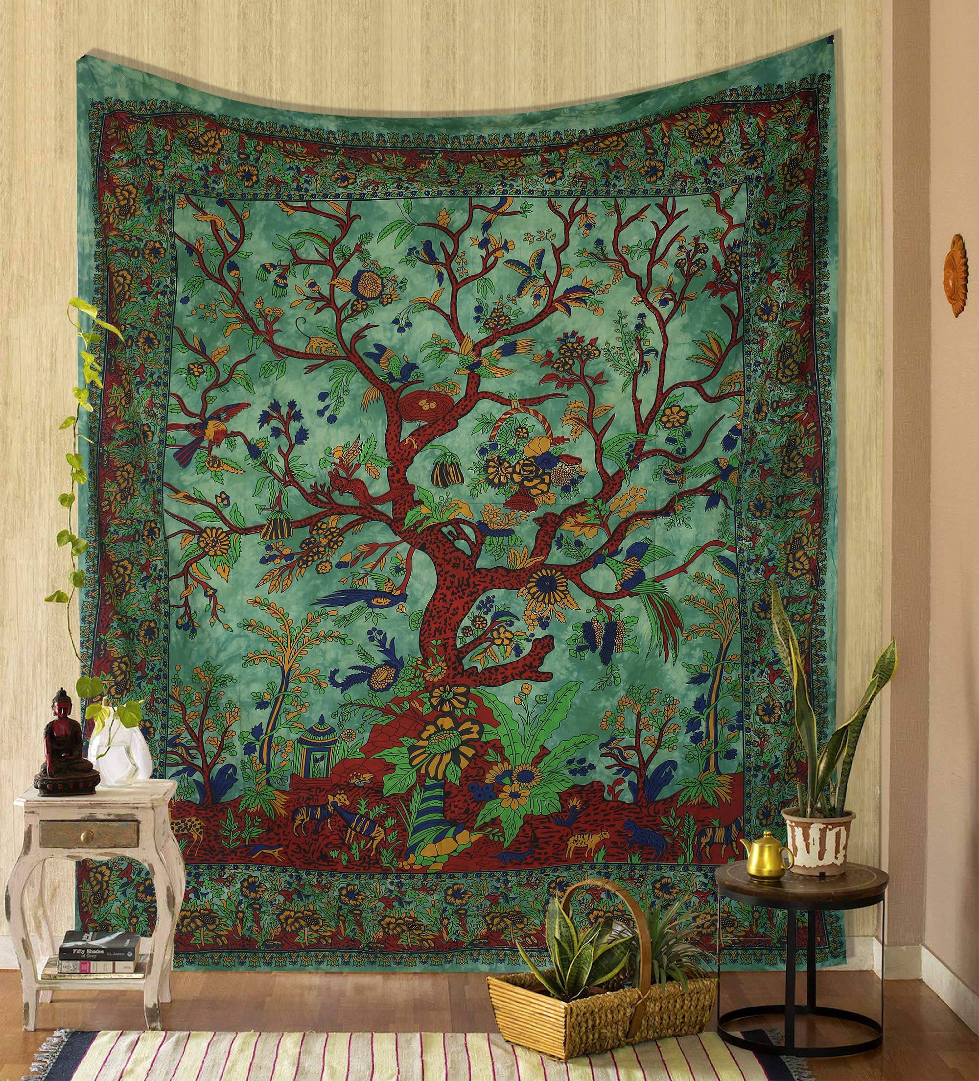 Tree of Life Tapestry - Psychedelic Wall Hanging for Bedroom & Picnic Decor