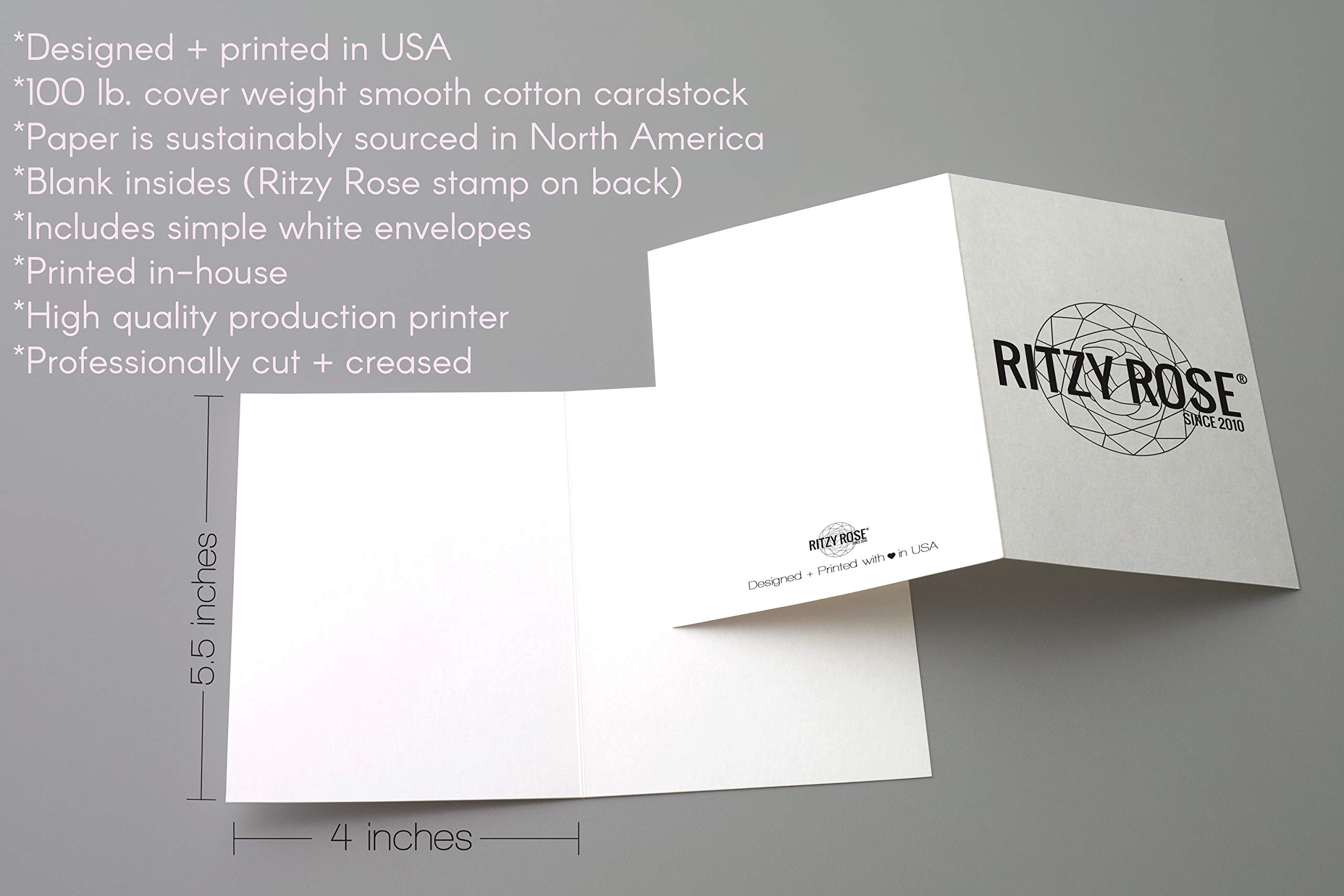 24-Pack Blank Greeting Cards Set for All Occasions - Thank You Cards & Just Because Notes with White Envelopes - Funny Novelty Stationery by RitzyRose (Road Trip Design) - Perfect for Birthdays, Anniversaries, Holidays & Everyday Use