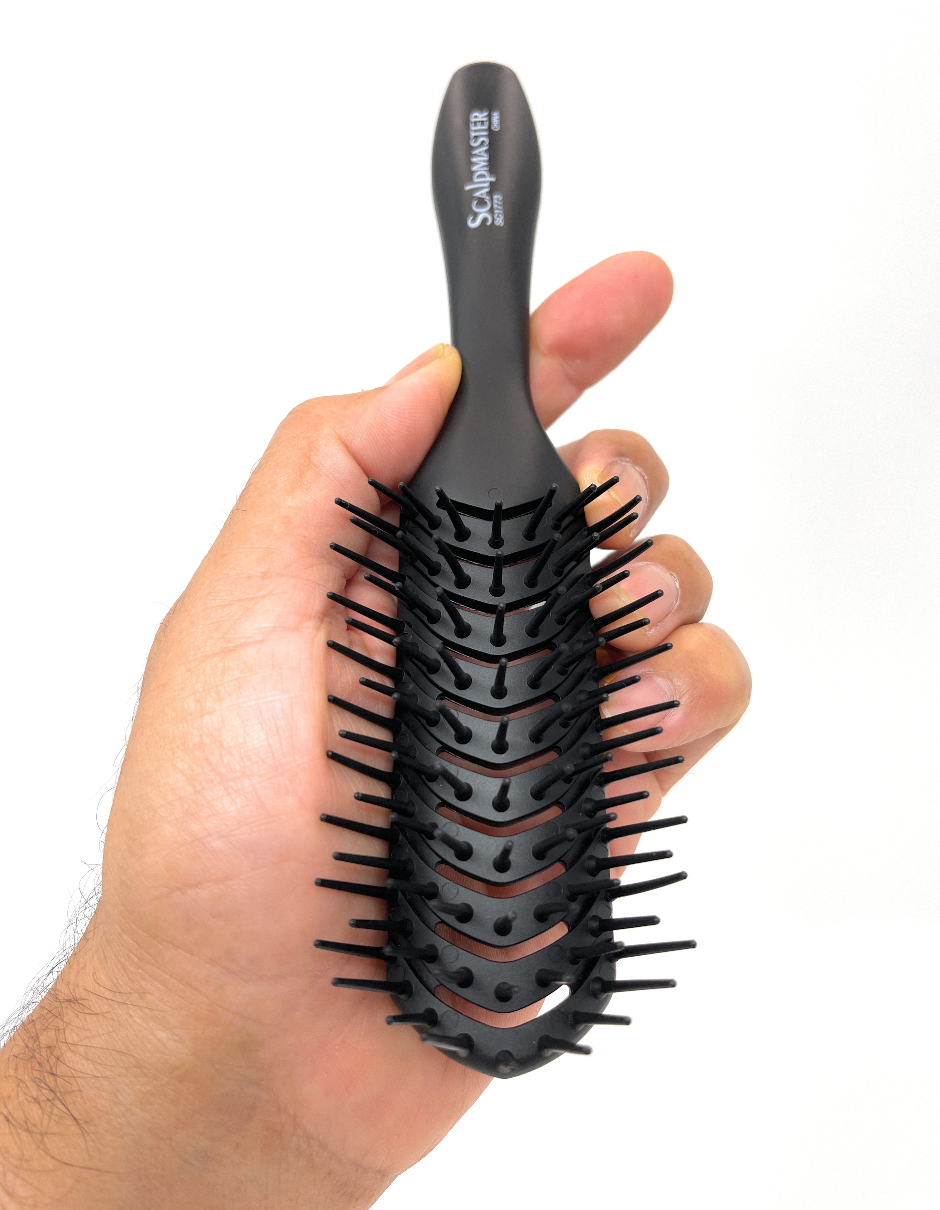 Scalpmaster Vent Hair Brush with Soft Flexible Teeth - Detangling & Straightening Brush for Smooth, Tangle-Free Hair (1 Piece) - Perfect for Daily Styling, Salon Use & Travel