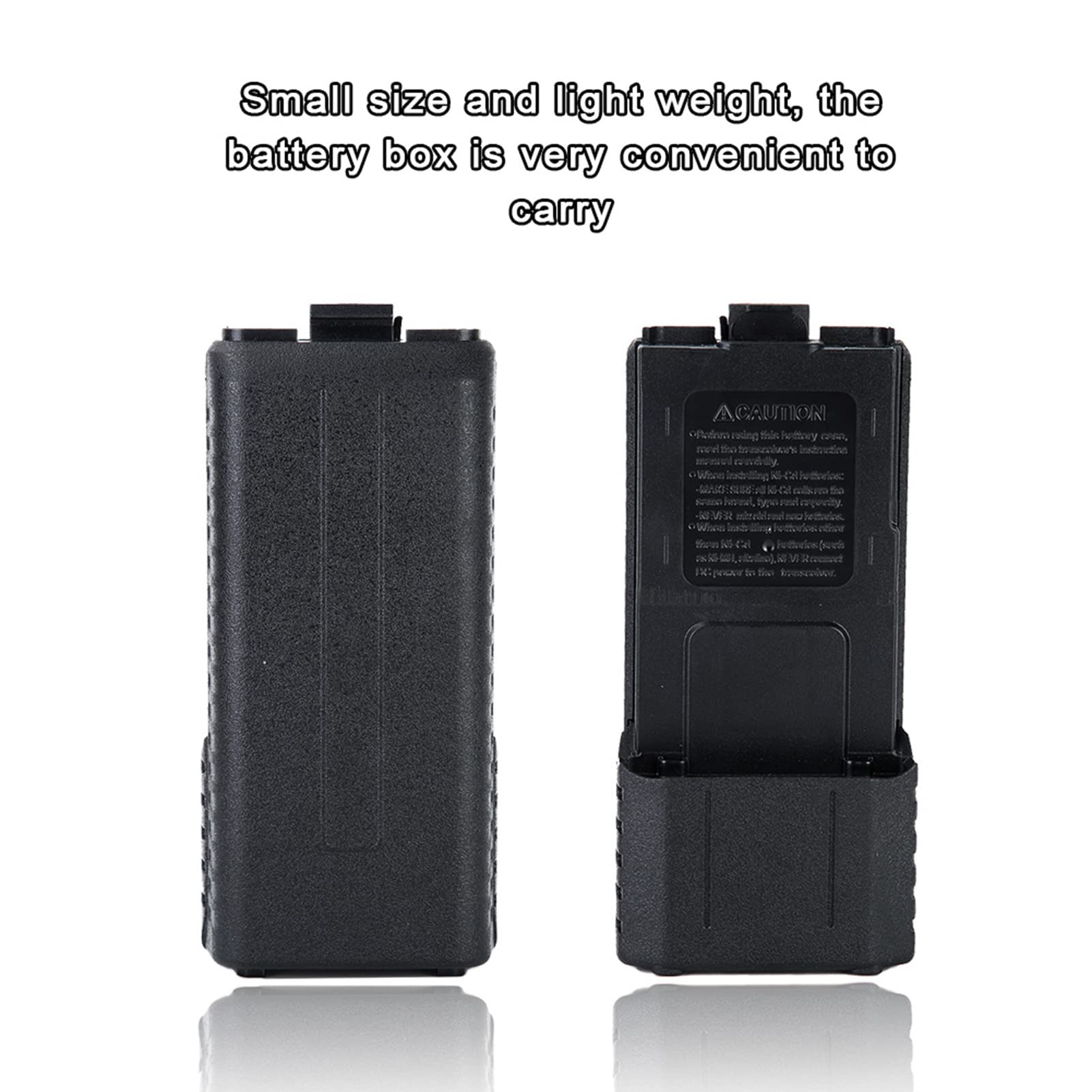 Baofeng UV5R Extended Battery Box with 6 AA Battery Tester - Compatible with UV5R, UV5RE, UV5RA Walkie Talkies - Perfect for Outdoor Adventures, Emergency Communication, and Hiking