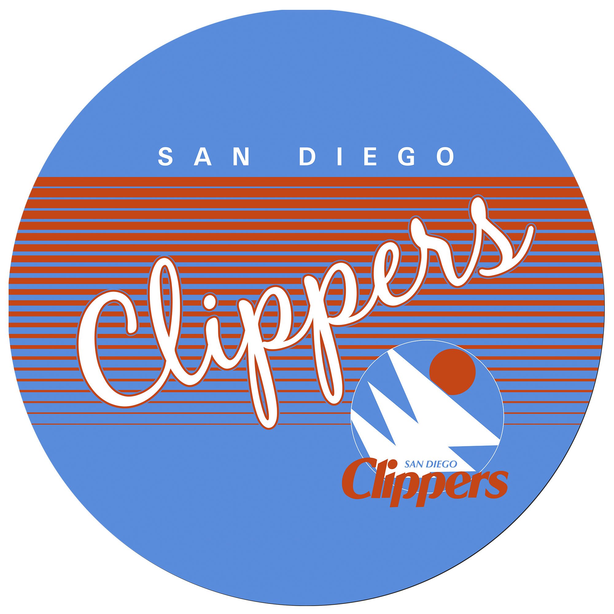 NBA San Diego Clippers Chrome Pub Table - Perfect for Game Room, Bar & Man Cave Decor - Durable One Size Chrome Finish
