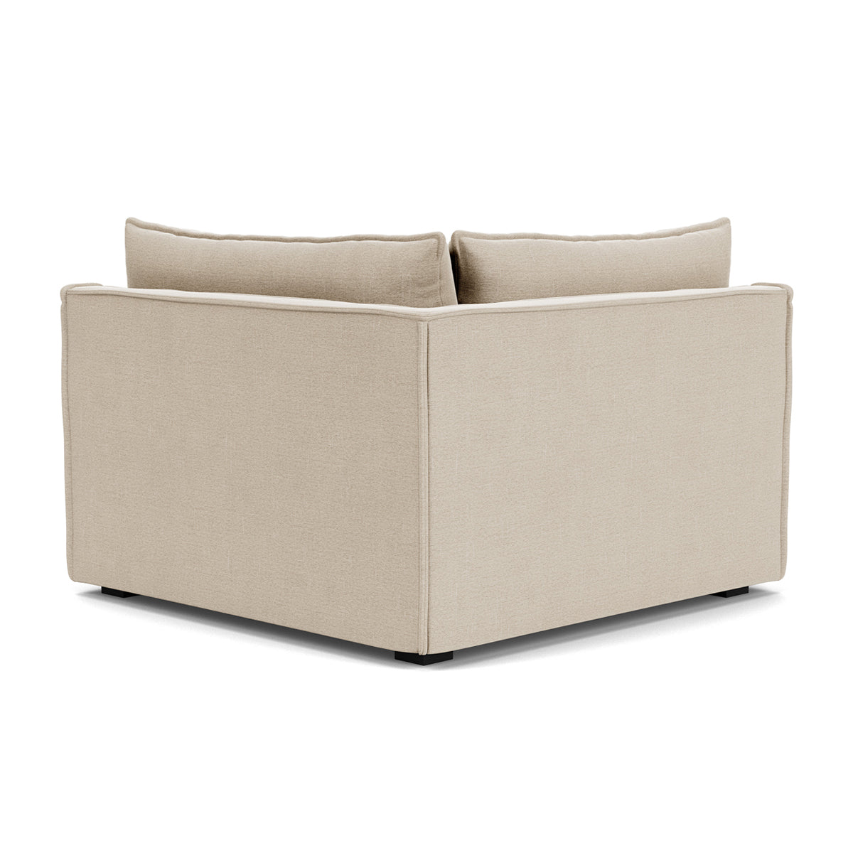 Daphne Fabric 1-Seater Right Corner Modular Sofa - Compact Sectional Couch for Small Spaces, Living Rooms & Apartments