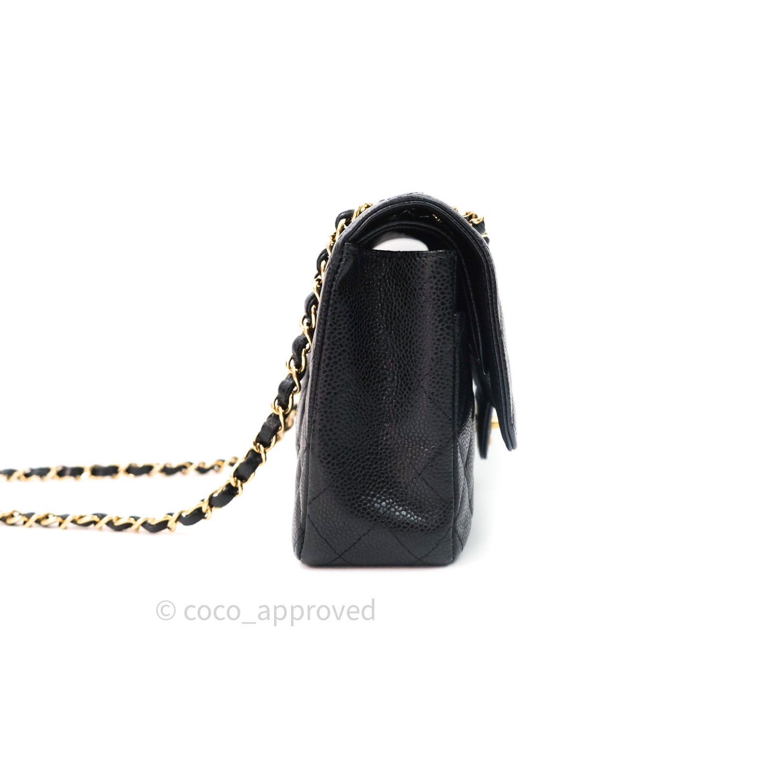 Chanel Classic Double Flap M/L Black Caviar Gold Hardware Bag - Luxury Designer Handbag for Women | Perfect for Work, Evening Events & Special Occasions