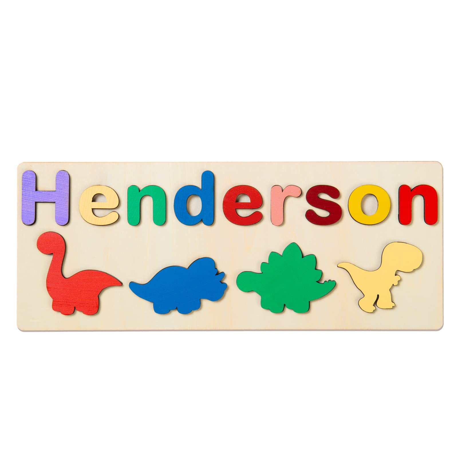 Personalized Wooden Name Puzzle for Kids - Custom Educational Learning Toy for Toddlers, Baby Boys & Girls - Thanksgiving, Christmas & Birthday Gift - Flat Rate up to 9 Letters (Style 11) - Perfect for Early Childhood Development & Montessori Learning Activities