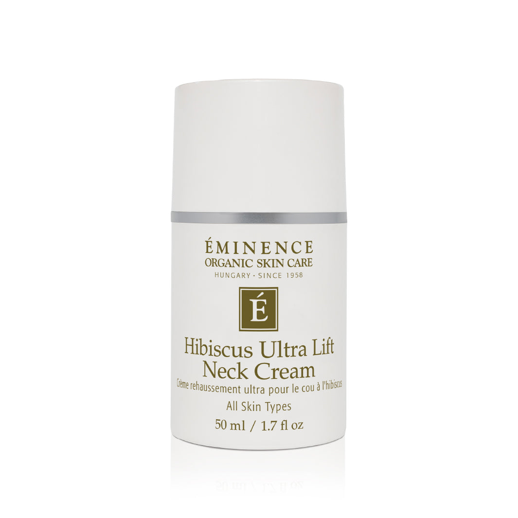 Eminence Organics Hibiscus Ultra Lift Neck Cream - Anti-Aging Firming Treatment for Wrinkles & Sagging Skin - Perfect for Daily Skincare Routine & Nighttime Use