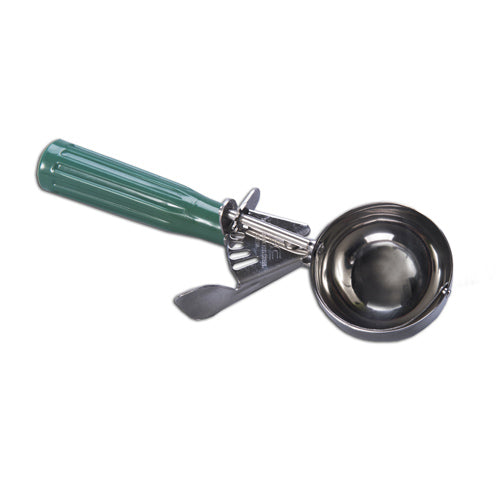 Premium 3 1/4 oz Green Disher Scoop (Size 12) - Professional Cookie Dough & Ice Cream Scooper for Baking, Catering & Kitchen Use