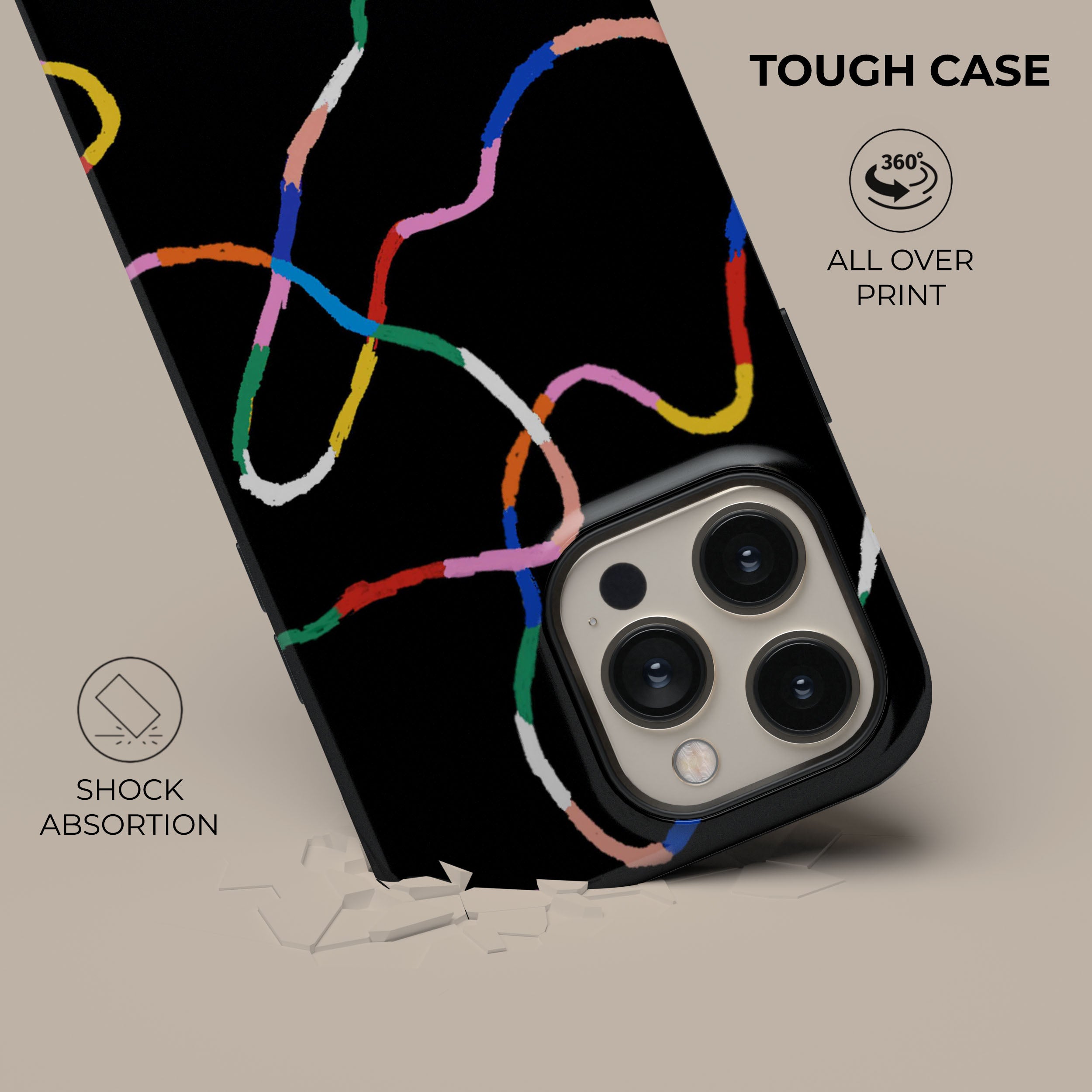 Midnight Rounds Shockproof Phone Case for iPhone 15 Pro Max - Slim Protective Cover with Anti-Scratch Design | Perfect for Night Out, Travel & Everyday Use