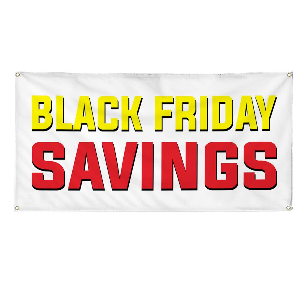 60x144 Inches Heavy Duty Vinyl Banner - Weatherproof Outdoor Business Sign with 10 Grommets (Yellow) | Perfect for Black Friday Sales, Yard Signs & Industrial Advertising