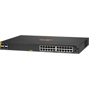 Aruba 6100 24-Port Gigabit Class4 PoE Switch | 4SFP+ | 370W Power Budget | Layer 3 Supported | Modular Design | 32.7W Power Consumption | Rack/Wall Mountable 1U Network Switch | Ideal for Office Networks, Data Centers & Enterprise IT Infrastructure