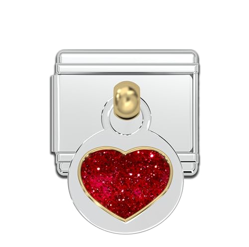 Red Glitter Dangle Heart