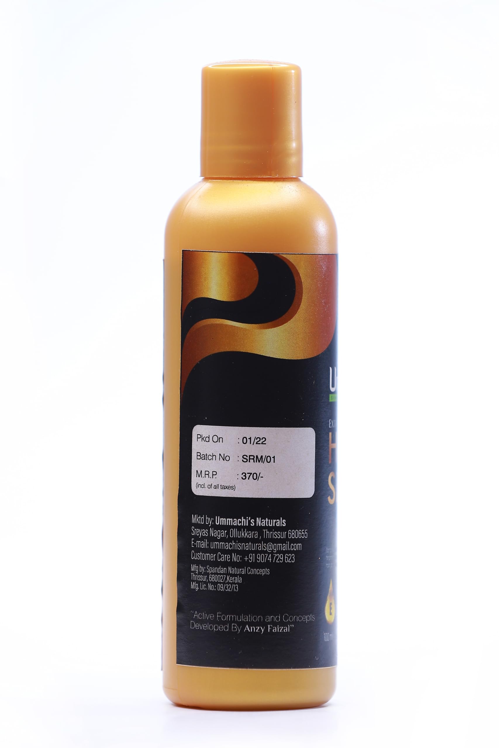 Ummachis Naturals All Natural Hair Serum with Almond Oil, Wheat Germ Oil, Amla Oil & Hibiscus Oil | Promotes Hair Growth & Shine | Perfect for Dry, Damaged Hair & Daily Hair Care