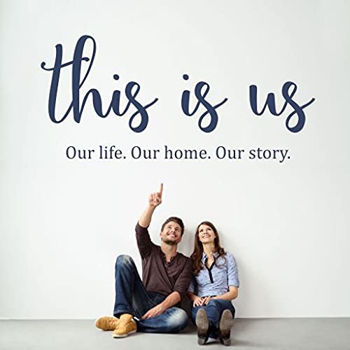 This is Us Our Life Home Story - Matte Vinyl Wall Decal Sayings for Wall Décor - Die-Cut Vinyl Wall Art - Inspirational Decals for Kitchen & Dining Room - 36