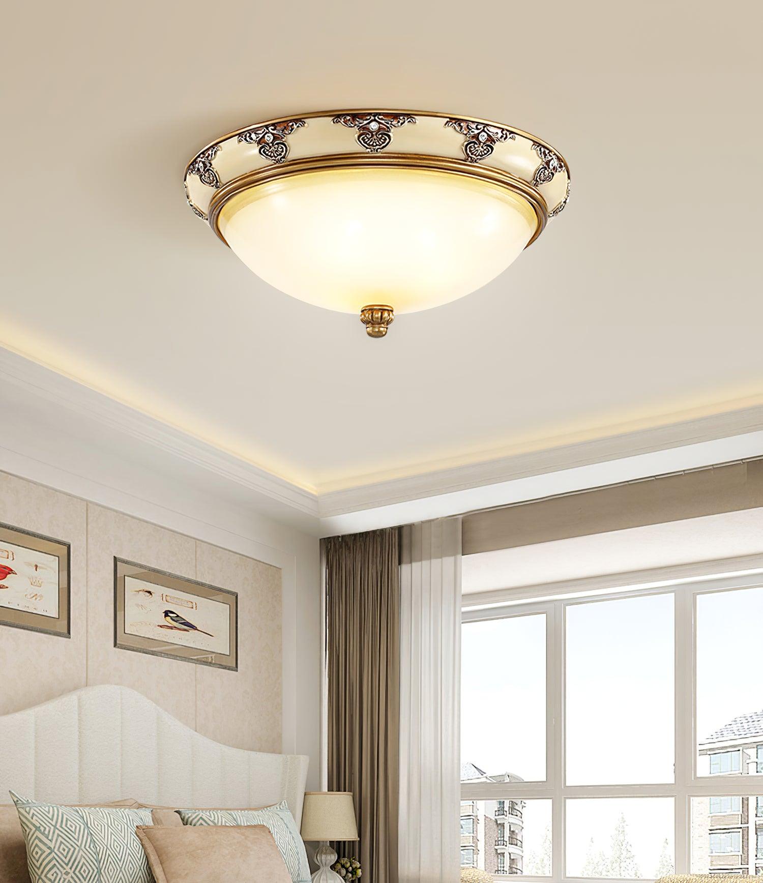 Brahm Flush Mount Ceiling Light Fixture - Modern LED Lighting for Bedroom, Living Room, and Hallway