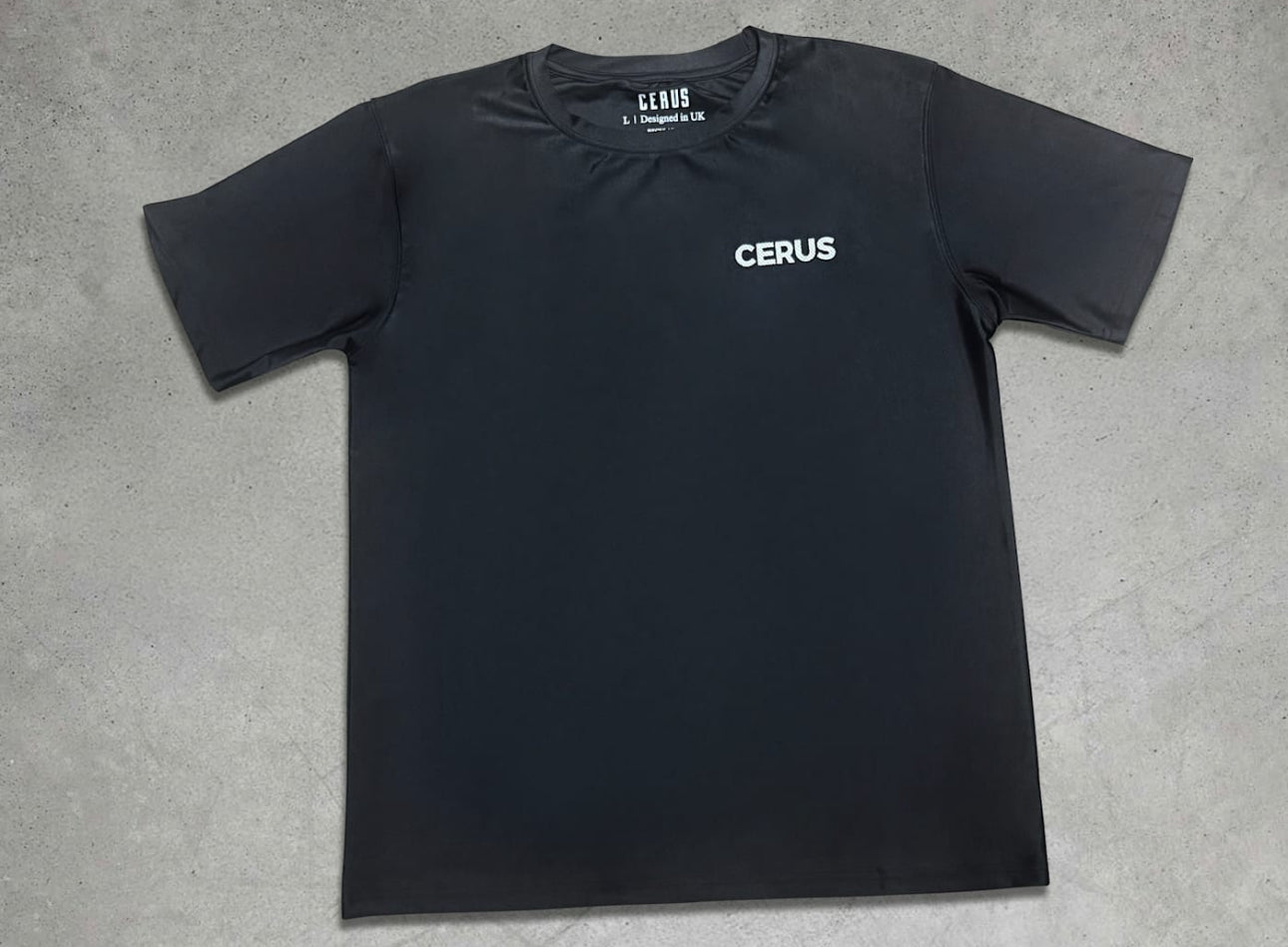 Cerus Black Vita Men's T-Shirt - Premium Cotton Comfort Fit Casual Tee for Everyday Wear, Gym & Outdoor Activities