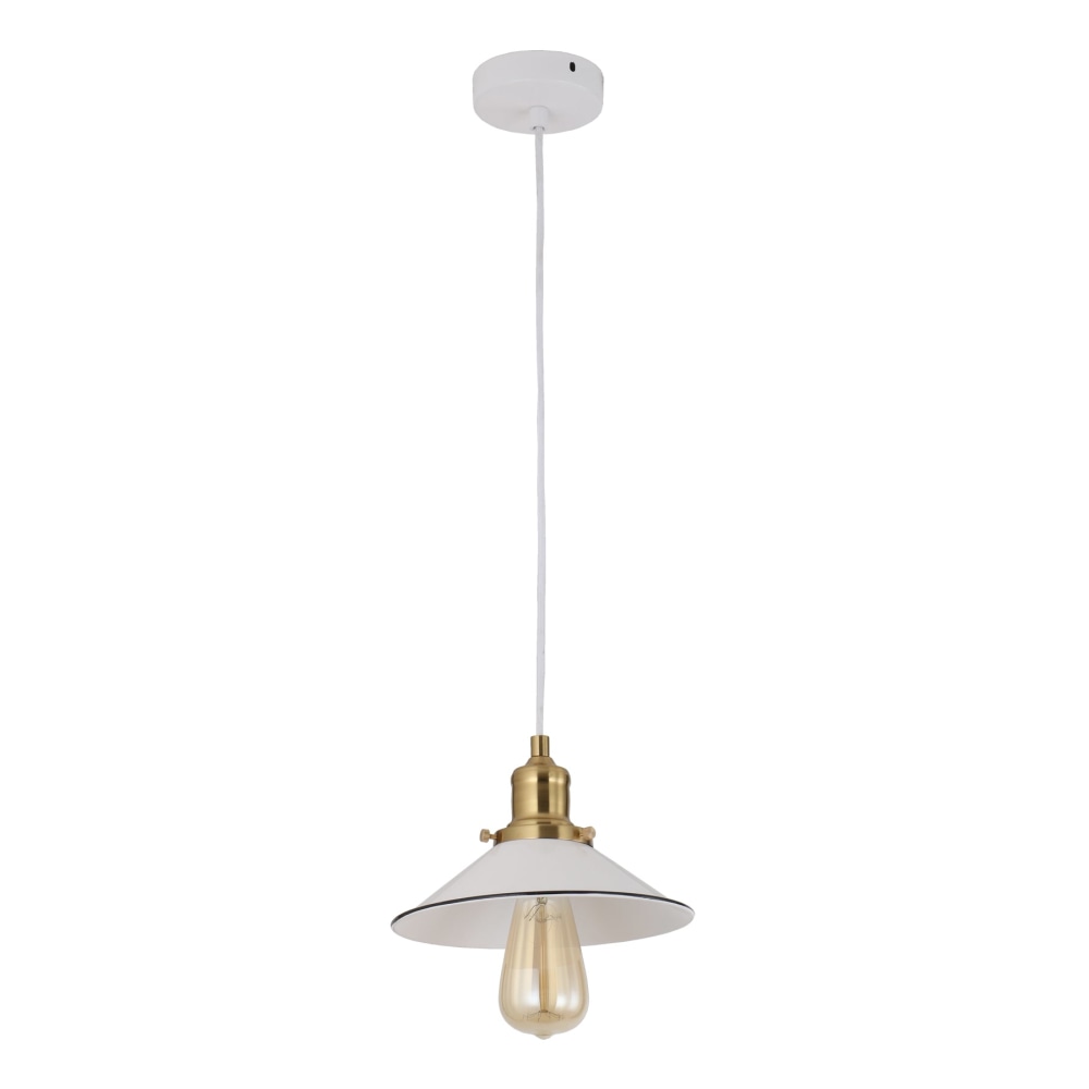 CEREMA 40W White Small Coolie Pendant Lamp - Modern Interior Lighting Fixture for Living Room, Bedroom, and Dining Area - OD220mm x L140mm