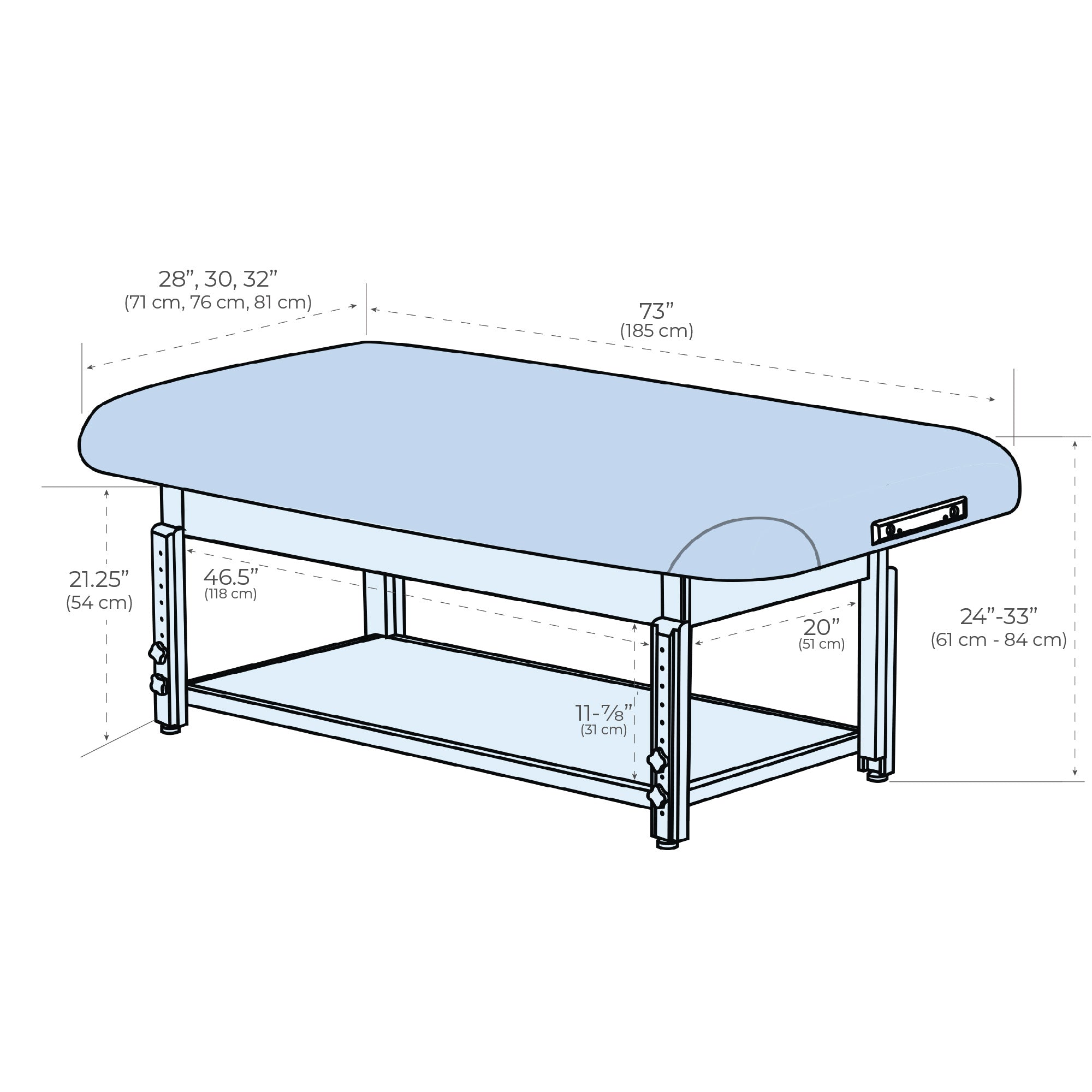 Earthlite Sedona Stationary Spa & Massage Table - Professional Portable Massage Bed for Home & Clinic Use - Perfect for Therapists, Acupuncturists & Spa Treatments