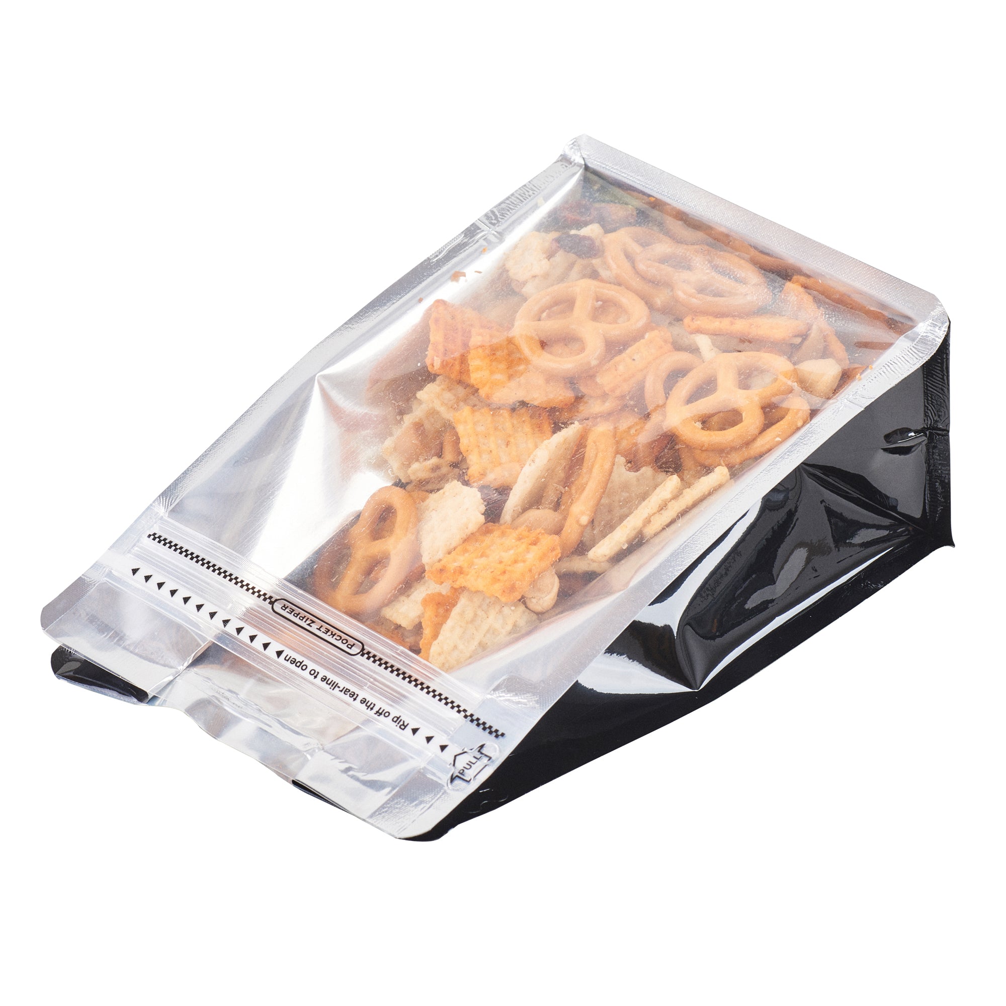 Black Plastic Medium Snack Bags - Double Seal, Rip Lock, Heat Sealable (8x5x3.25 Inches) - 100 Count Box | Perfect for Food Storage, Meal Prep & Travel Snacks