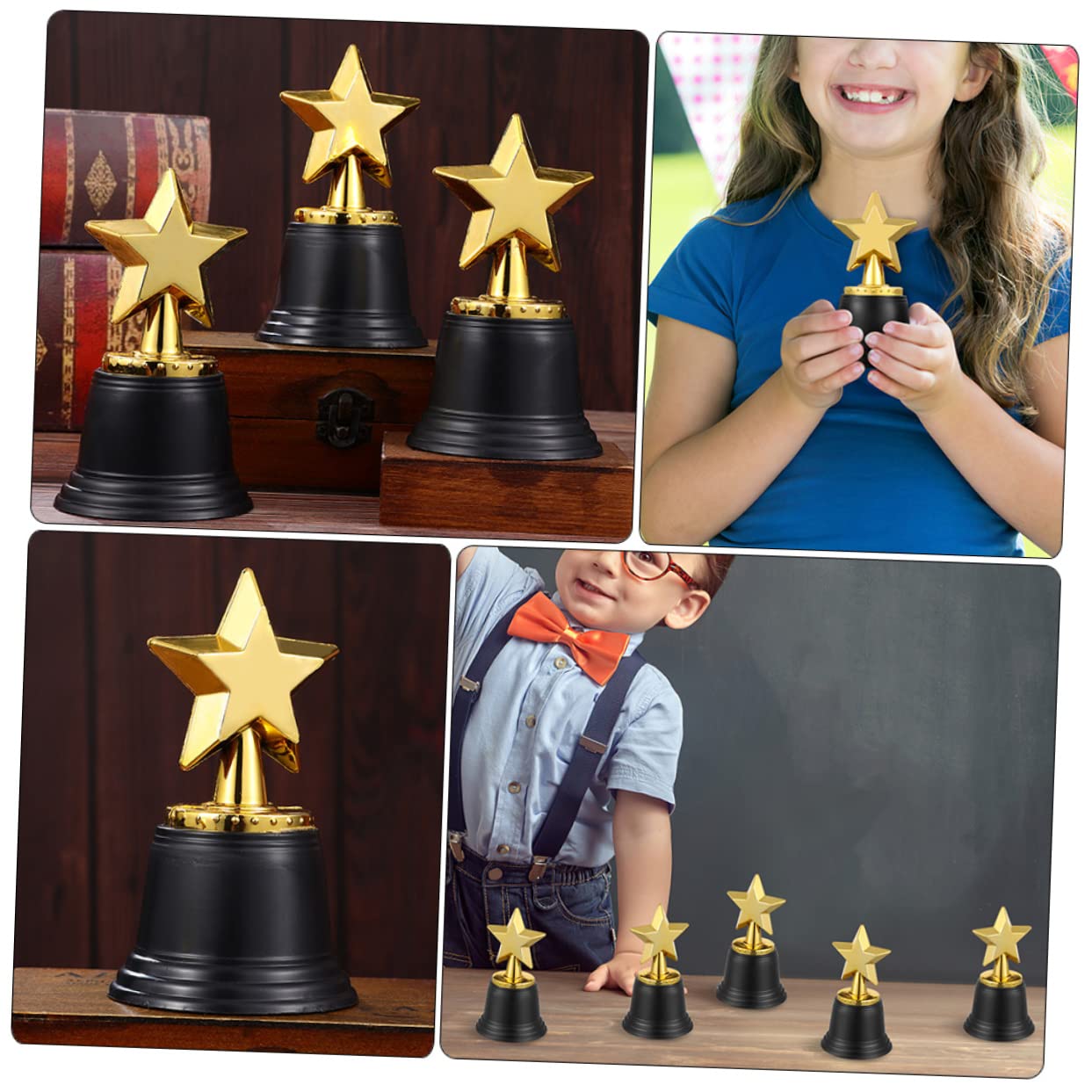 Kids Sports Trophy Set - 12 Pack Plastic Award Trophies for Children's Games, Competitions & Party Prizes | Perfect for Soccer, Basketball, Baseball Tournaments & School Award Ceremonies