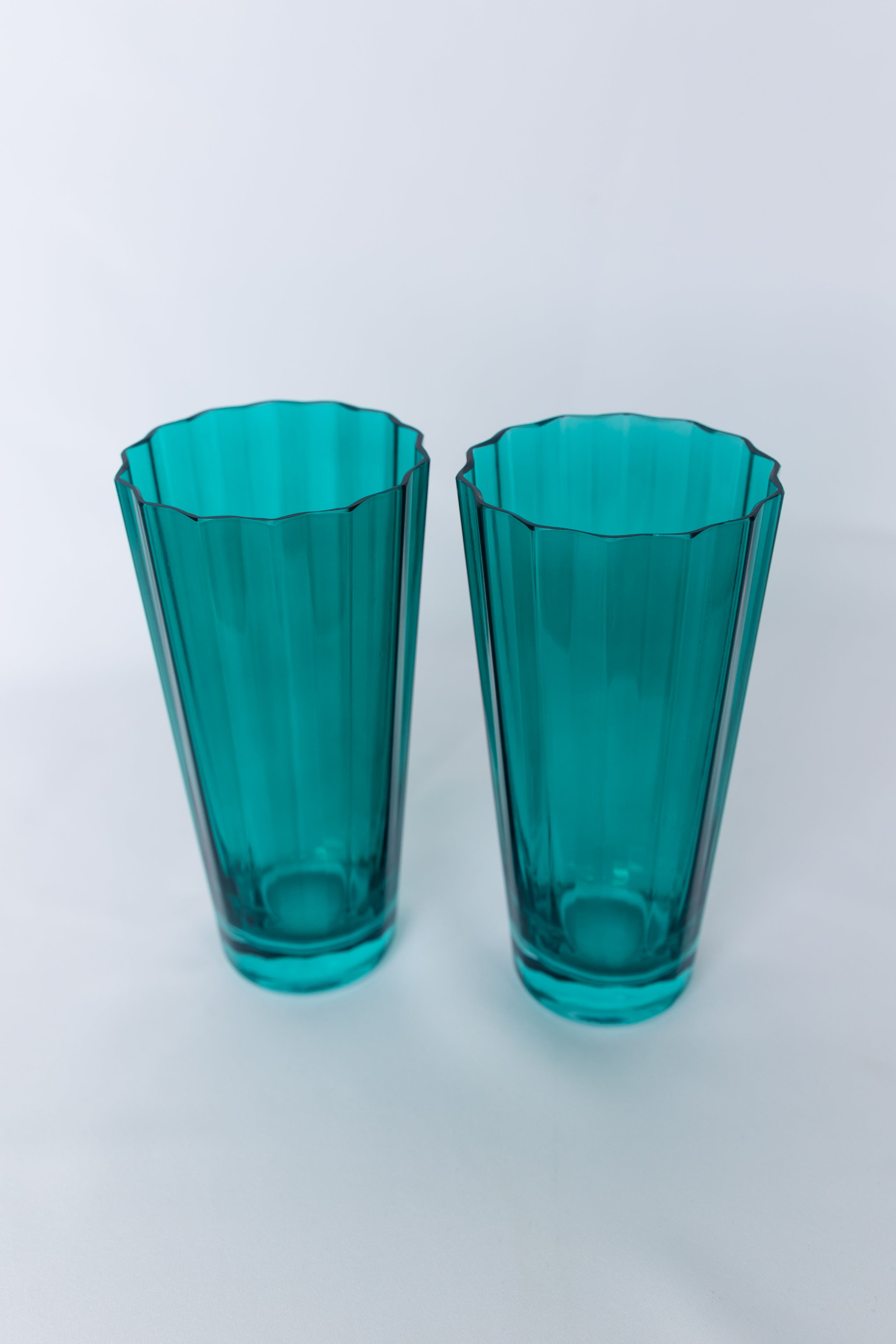 Estelle Colored Sunday Highball Glasses Set of 2 - Emerald Green | Elegant Drinking Glasses for Cocktails, Whiskey & Iced Beverages | Perfect for Home Bar, Parties & Gifts