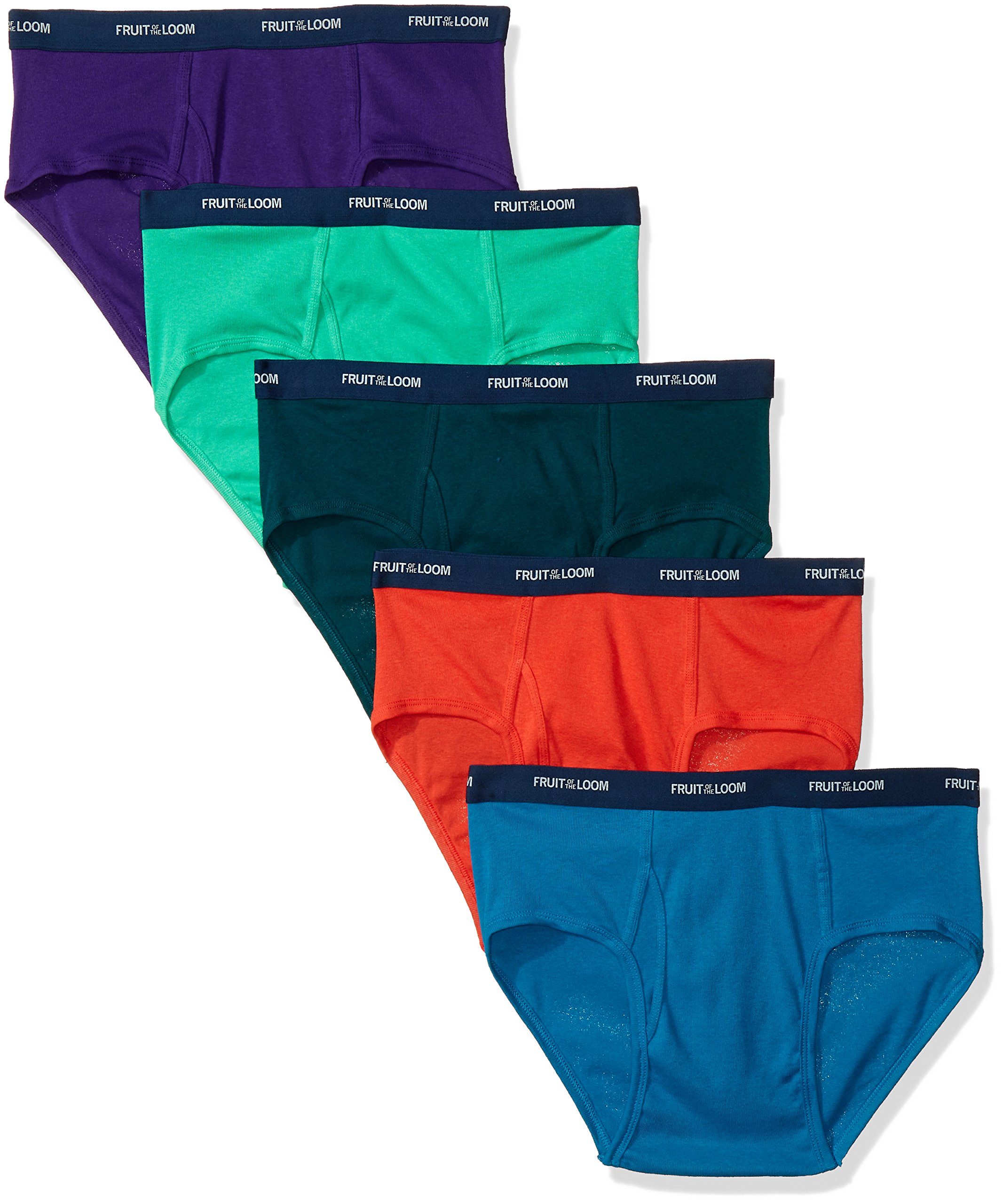 Fruit of the Loom Men's Low-Rise Brief Underwear 5-Pack - Soft Cotton Comfort for Everyday Wear, Workout & Lounge