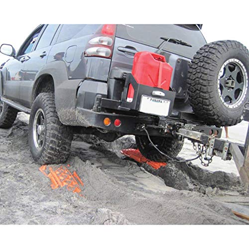 4x4 Off-Road Recovery Tracks - Heavy Duty Unclogging Plates for Sand, Mud & Snow (2 Pack, Orange) - Essential for Jeep, Truck & SUV Off-Roading Adventures