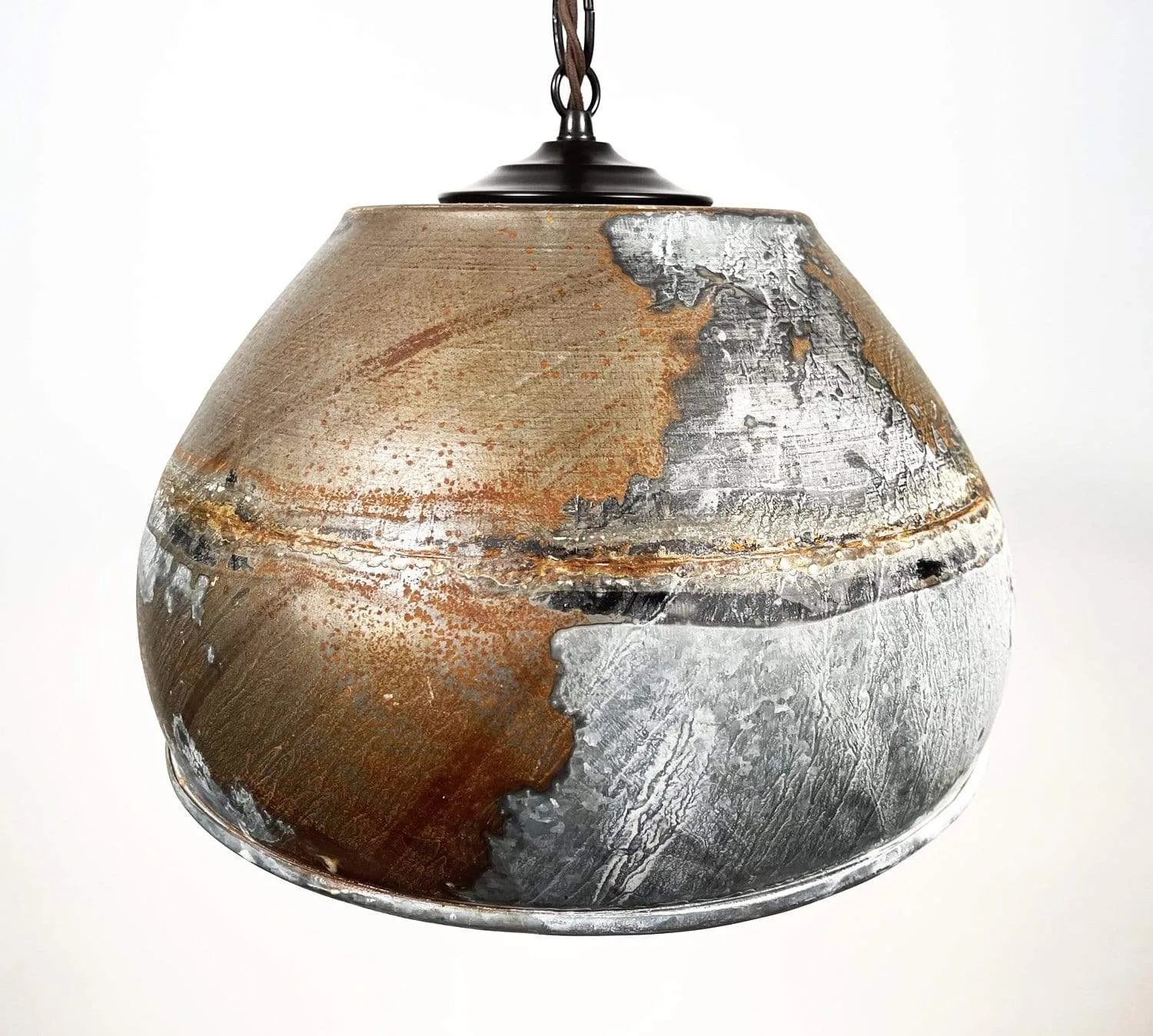 Rustic Farmhouse Large Bucket Chandelier Light Fixture - Perfect for Dining Room, Kitchen Island, or Entryway Lighting