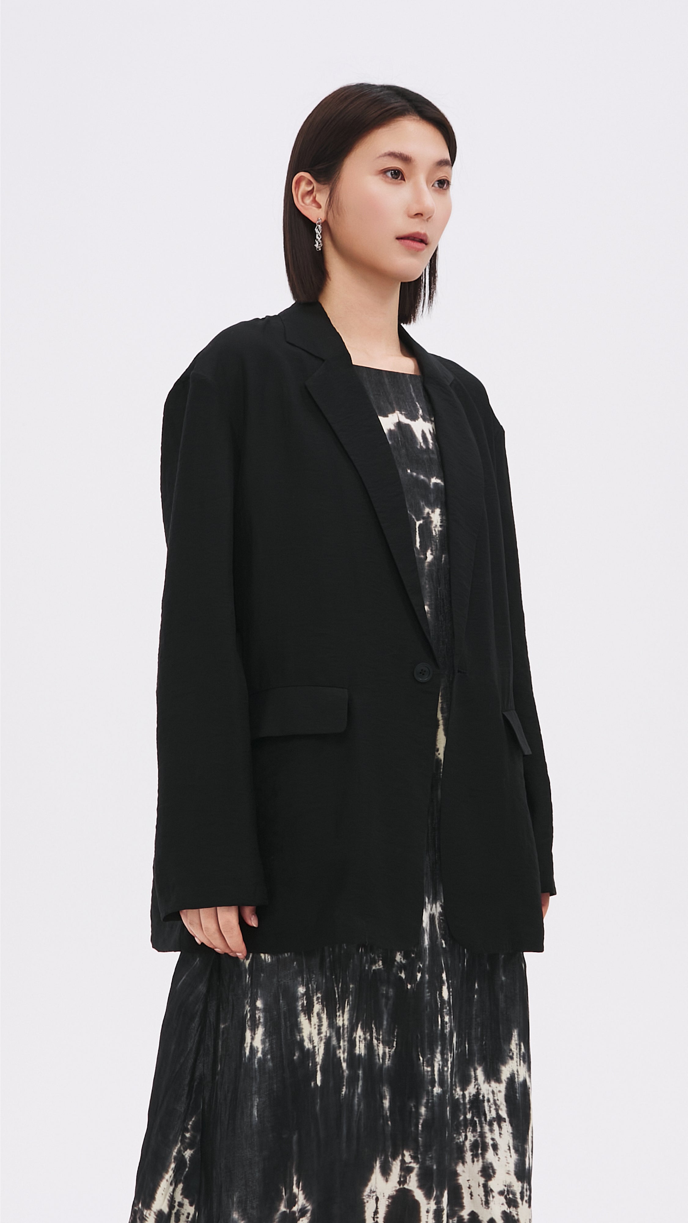 Women's Lightweight Sheer Fabric Blazer Jacket - Elegant Office Wear & Spring Summer Fashion Blazer for Business Casual Outfits