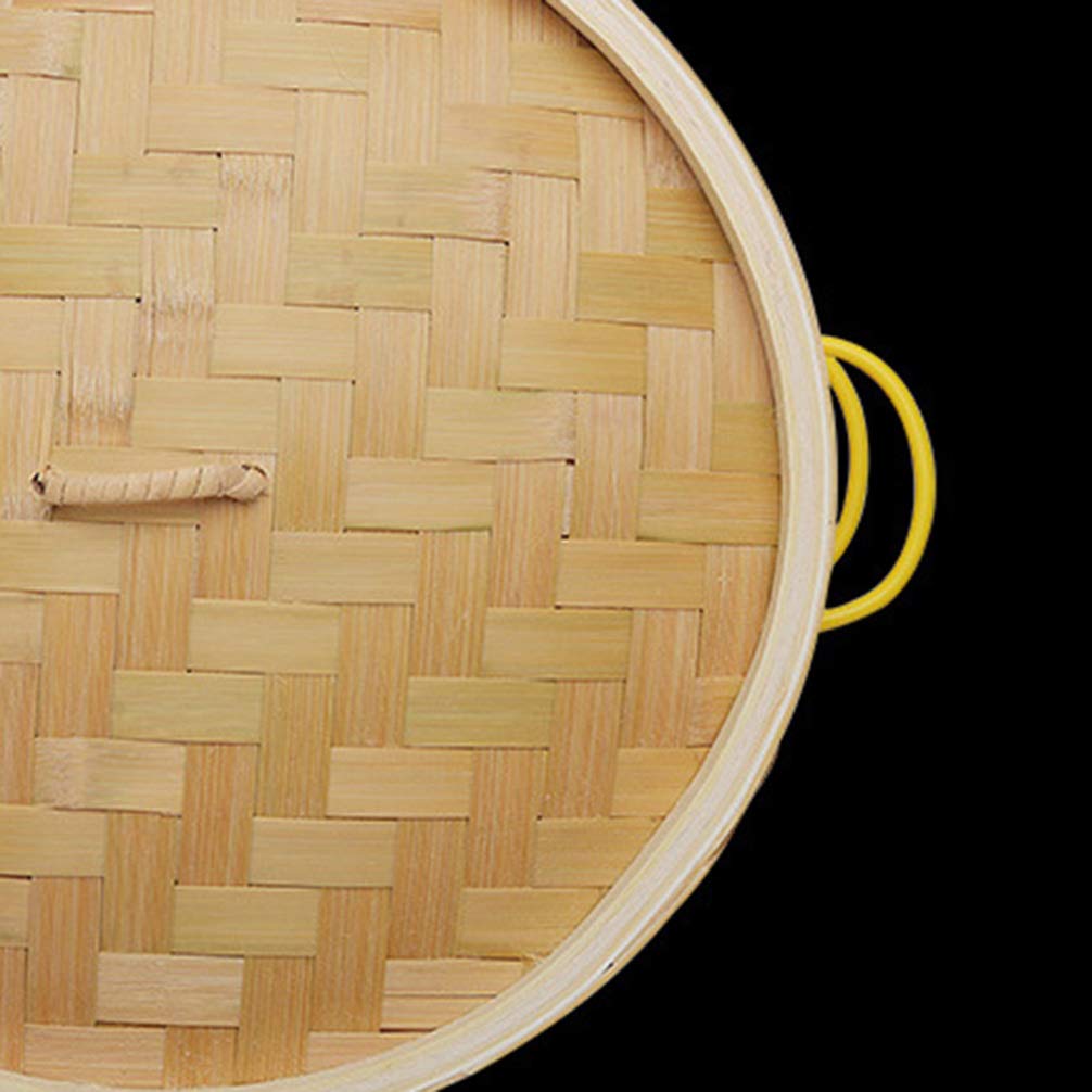 DOITOOL 2-Piece Bamboo Steamer Basket Set for Buns, Dumplings & Vegetables - Perfect for Dim Sum, Asian Cooking & Healthy Meal Prep