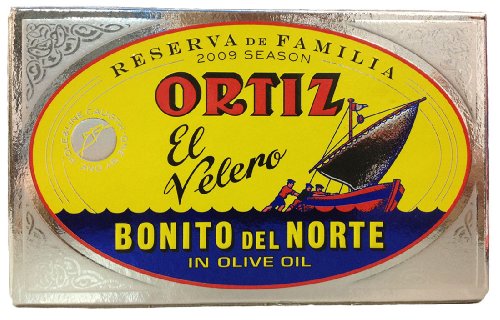 Premium Ortiz Reserva Familia White Tuna in Olive Oil - 112g (3.95oz) - Gourmet Spanish Canned Tuna for Salads, Sandwiches & Tapas