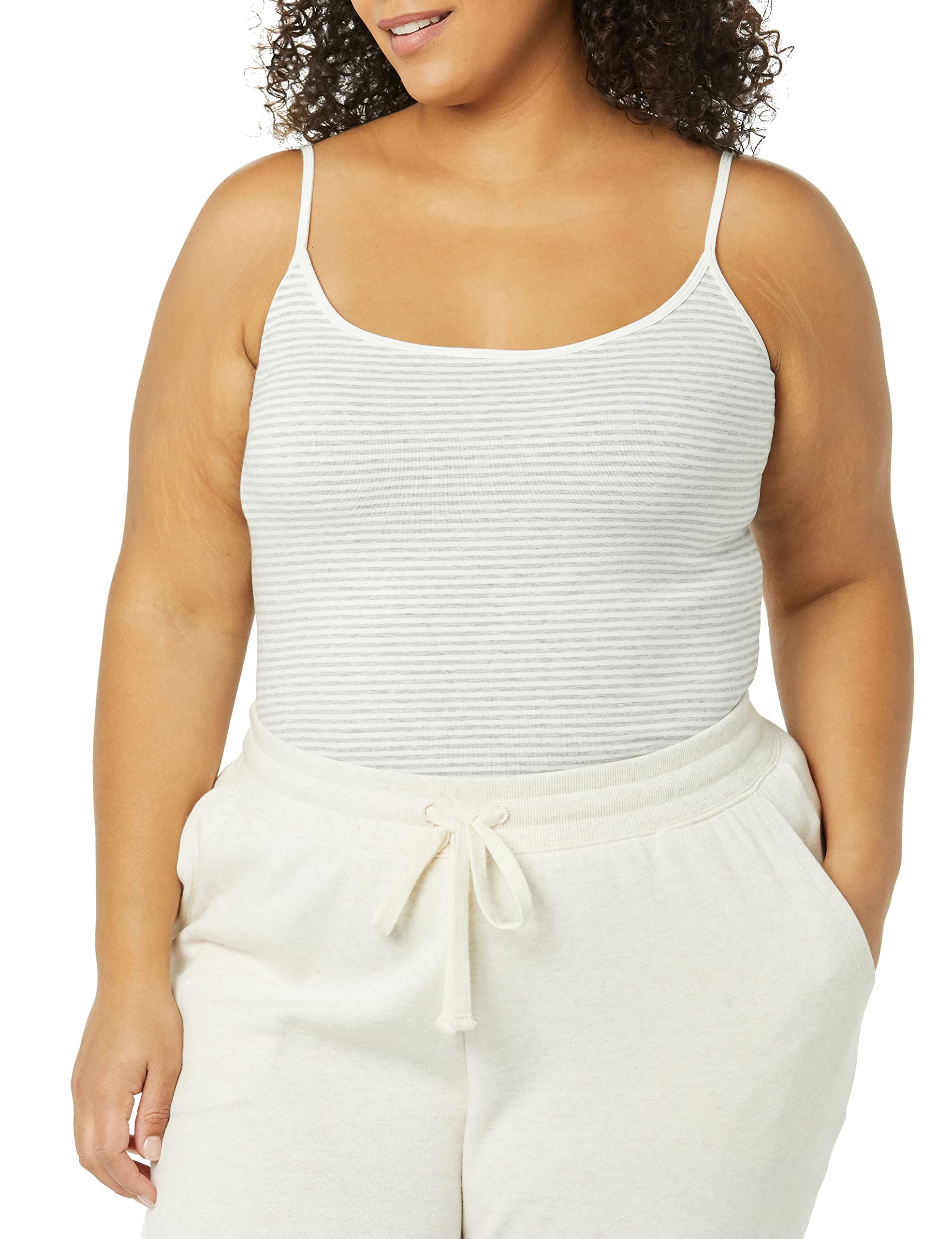 Amazon Essentials Women's Slim-Fit Camisole Top - 4 Pack | Soft Stretch Basic Tank Tops for Layering, Sleepwear & Everyday Wear