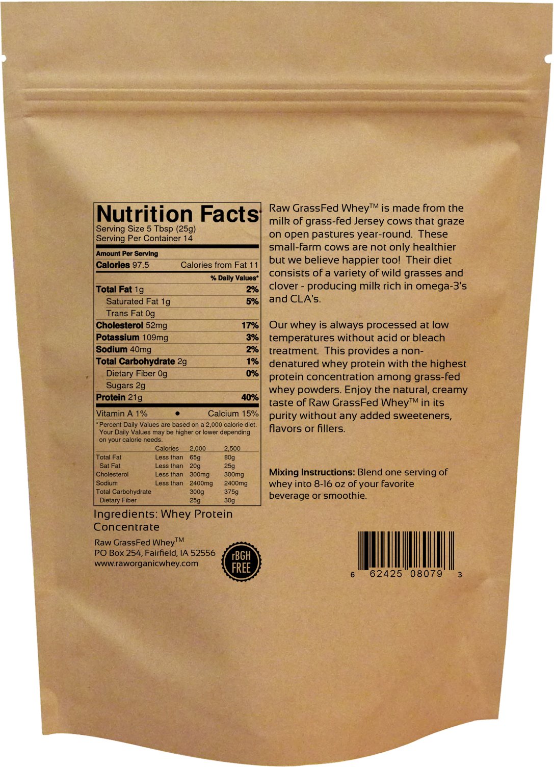 Grass Fed Whey Protein Powder - 100% Natural, Undenatured, GMO-Free, Hormone & Gluten Free, Unflavored & Unsweetened (12oz) | Pure Protein Supplement for Muscle Recovery, Weight Loss & Healthy Lifestyle