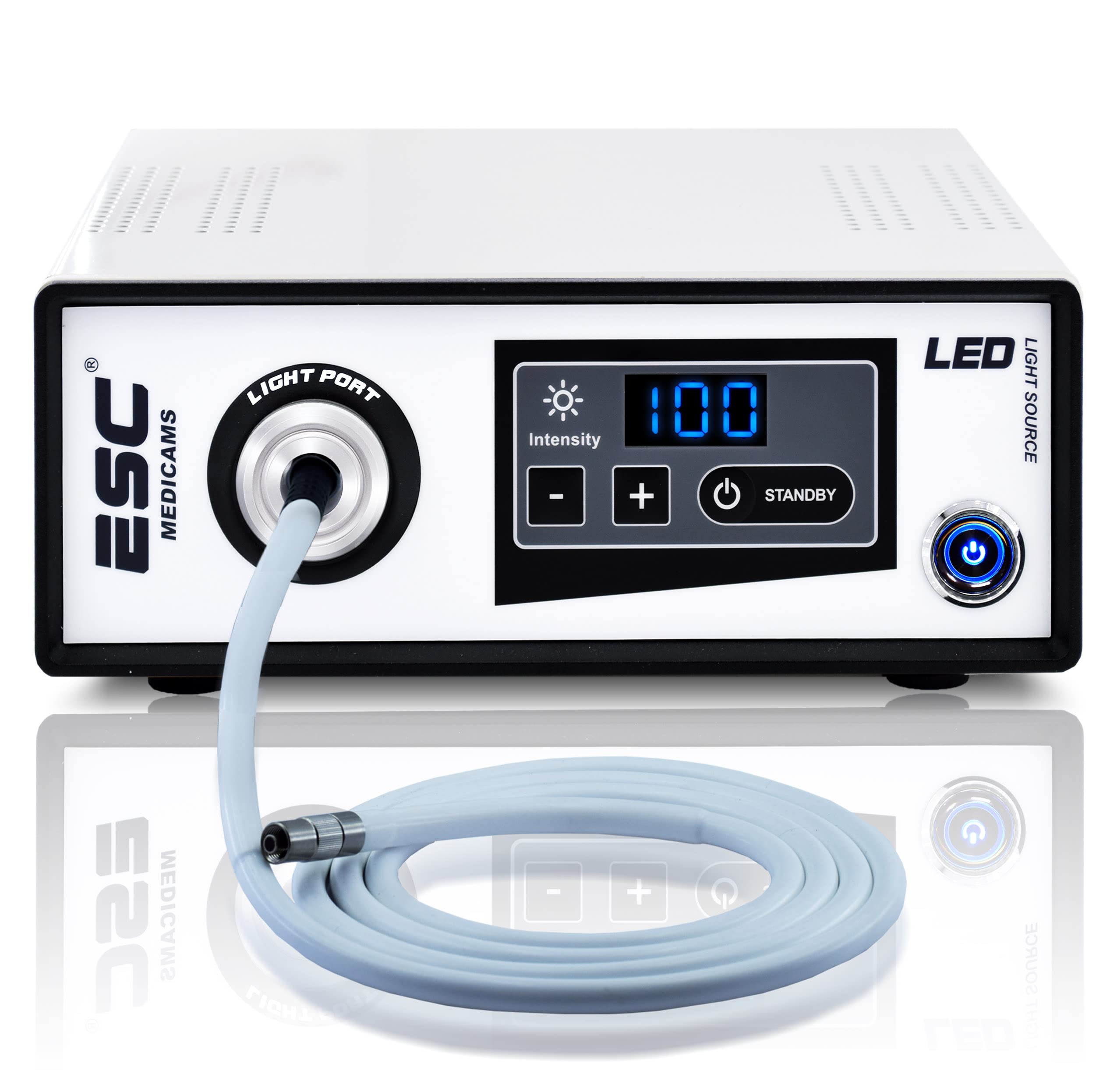 Portable 80W Cold LED Light Source for Endoscopy - High Brightness Medical Light (107.002) - Perfect for Veterinary Clinics, Dental Offices & Surgical Procedures