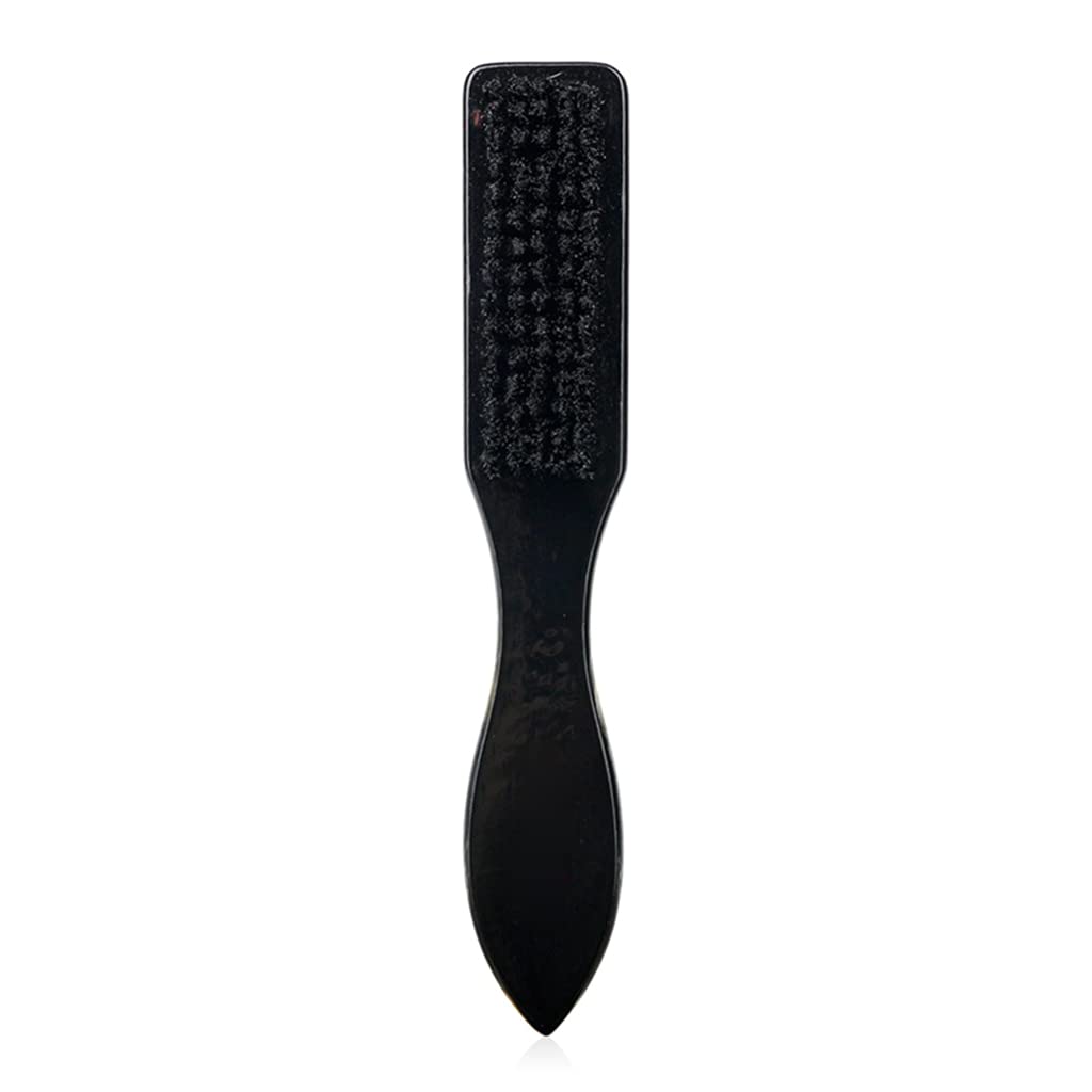 Professional Barber Blade Cleaning Brush - Vintage Oil Head Shape Carving Tool for Skin Fade & Beard Grooming | Durable Handle for Men's Grooming Kit | Perfect for Barbershop, Home Haircut & Beard Care (Black)
