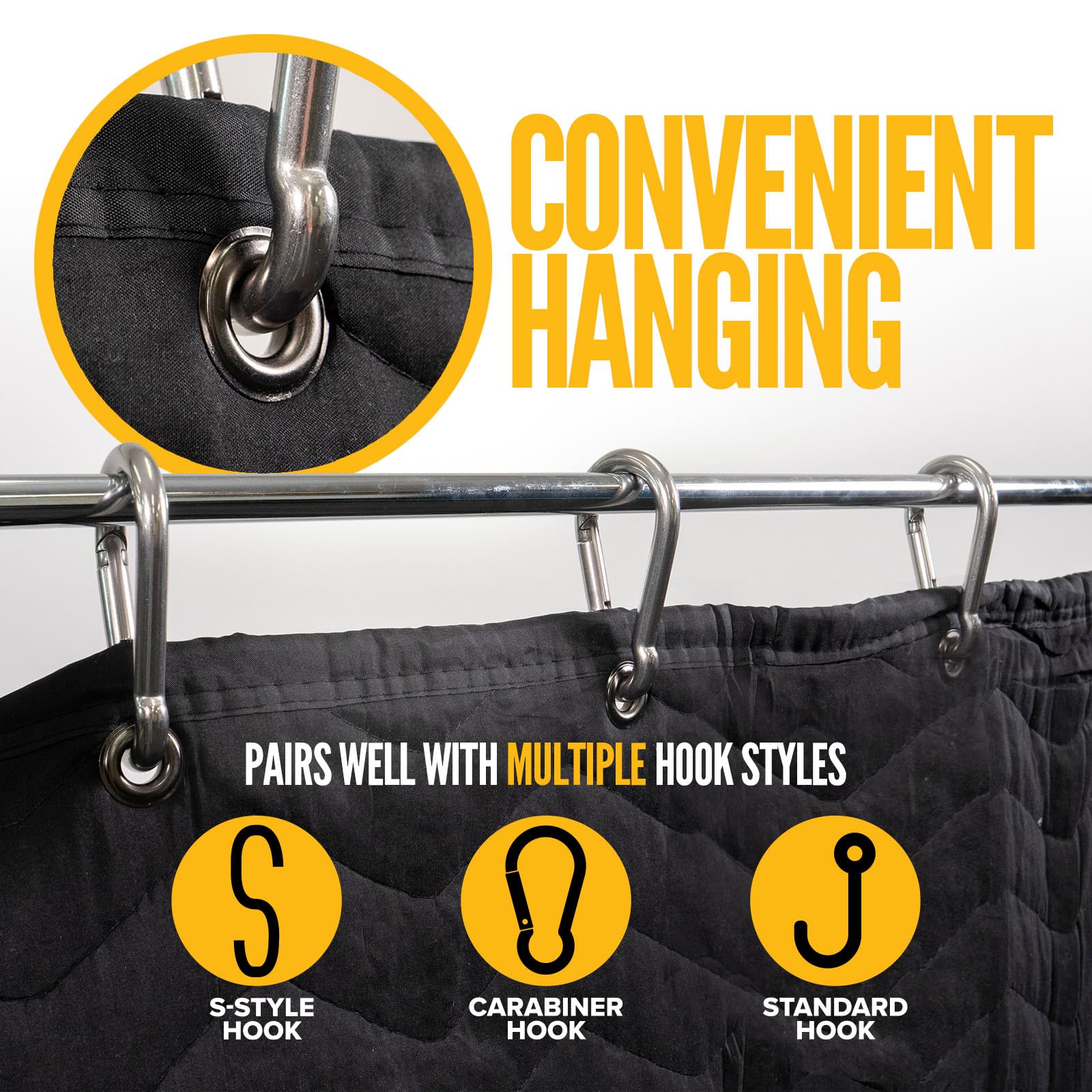 144 lb Heavy Duty Moving Blankets (3-Pack) - 96