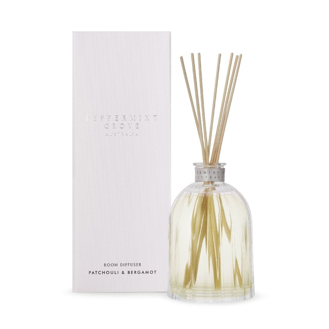 Peppermint Grove 350ml Essential Oil Diffuser - Patchouli & Bergamot Scented Aromatherapy for Home, Office & Spa Relaxation
