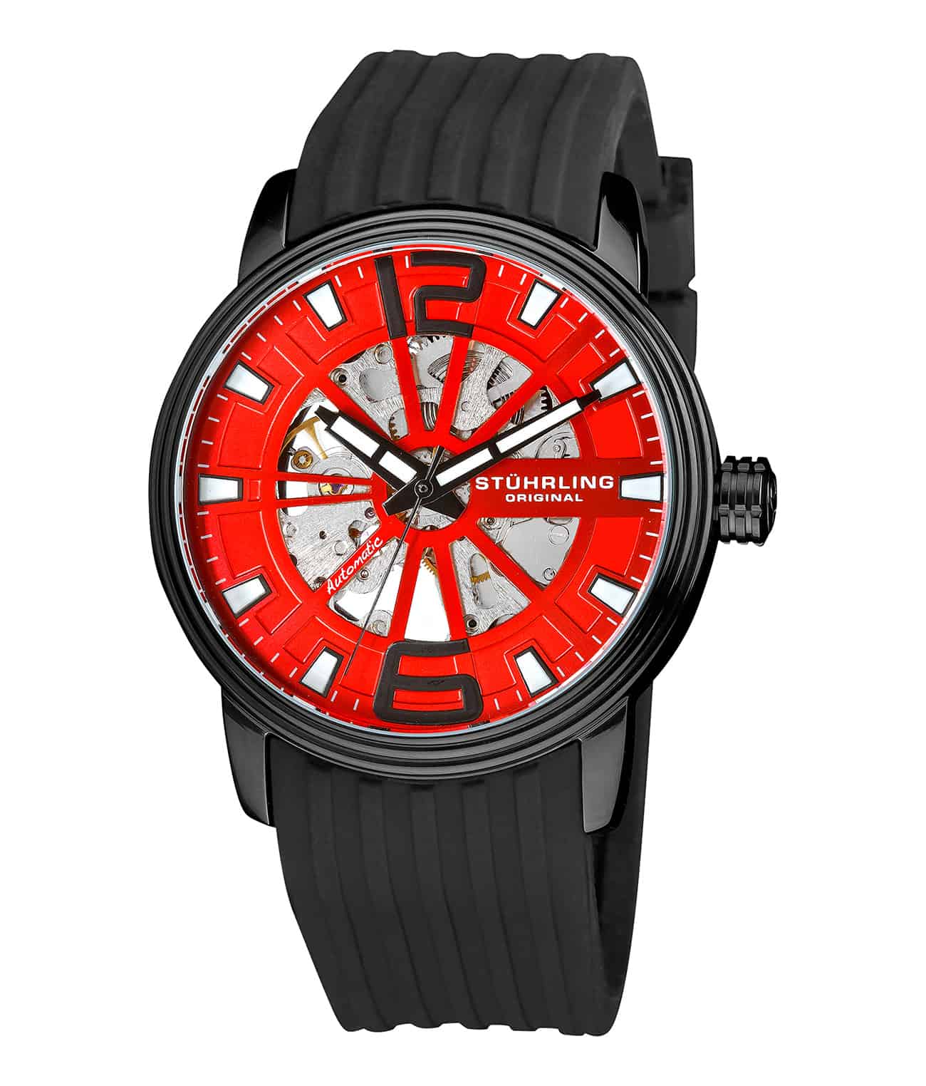Delphi Achilles 1078 Automatic 44mm Skeleton Watch for Men - Luxury Mechanical Timepiece with Transparent Dial - Perfect for Business, Formal Events & Collectors