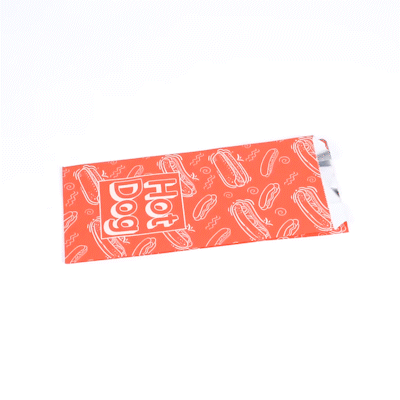 Red Printed Hot Dog Foil Bags - 5.5 x 3.25 x 12 Inches (100 Count) | Food Safe, Grease Resistant | Perfect for Food Trucks, Concessions & Party Catering