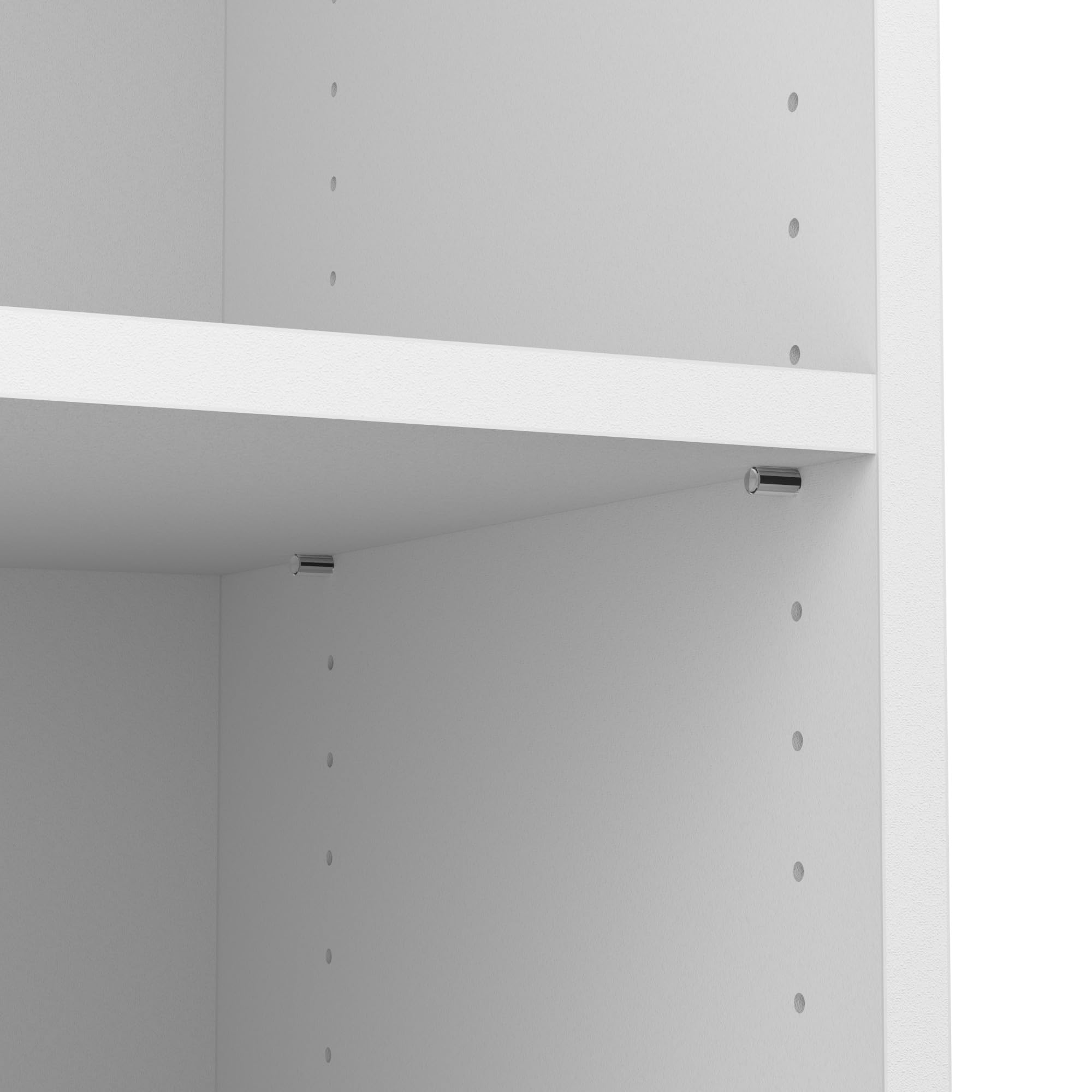 Bestar 25-inch Closet Organizer System - Modern White Walk-in Closet Storage Solution for Bedroom, Entryway & Pur Collection | Space-Saving Wardrobe Organization for Small Spaces & Apartment Living
