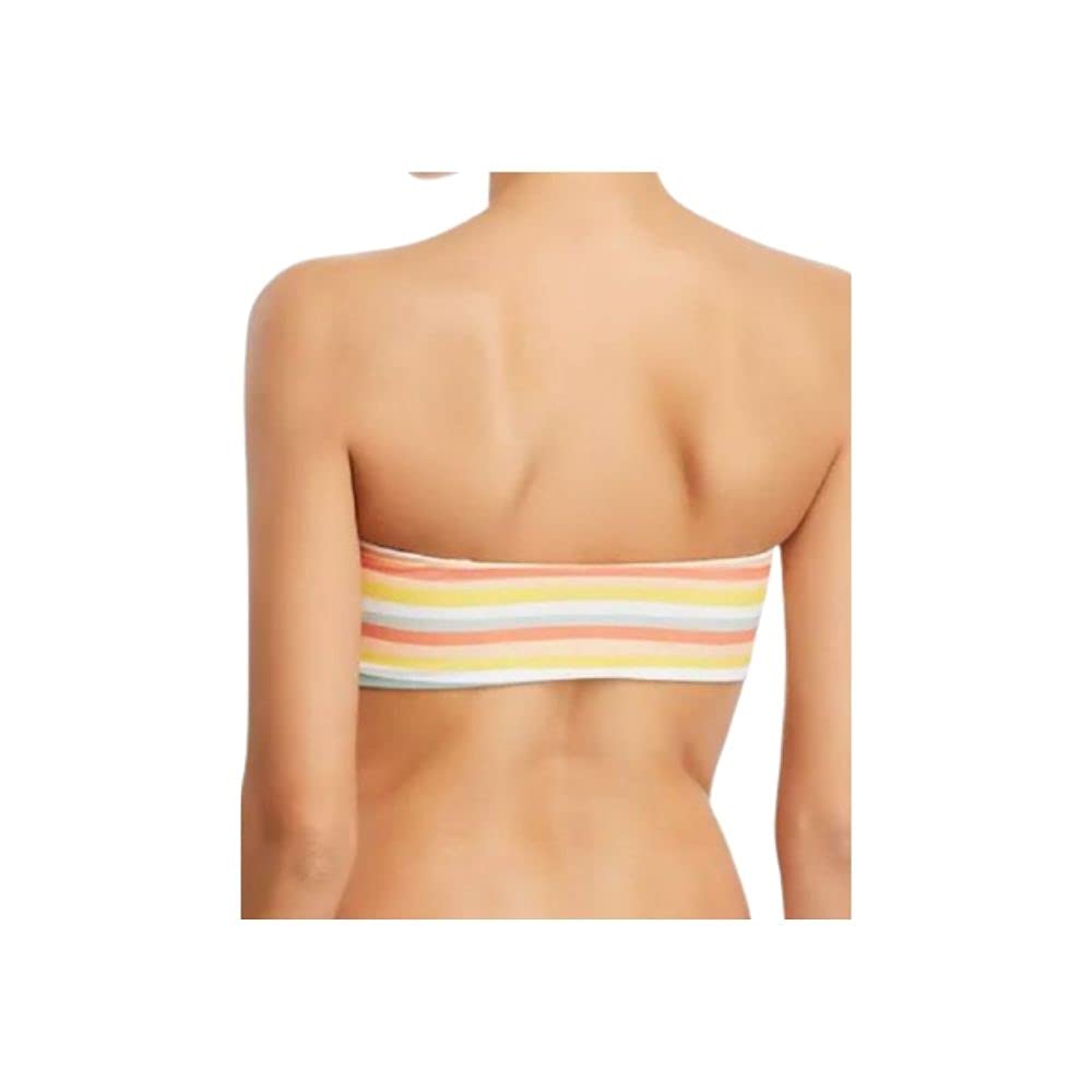 MINKPINK Mamba Tie-Front Bandeau Bikini Top - Multi Color, XS - Sexy Swimwear for Beach, Pool & Summer Vacations