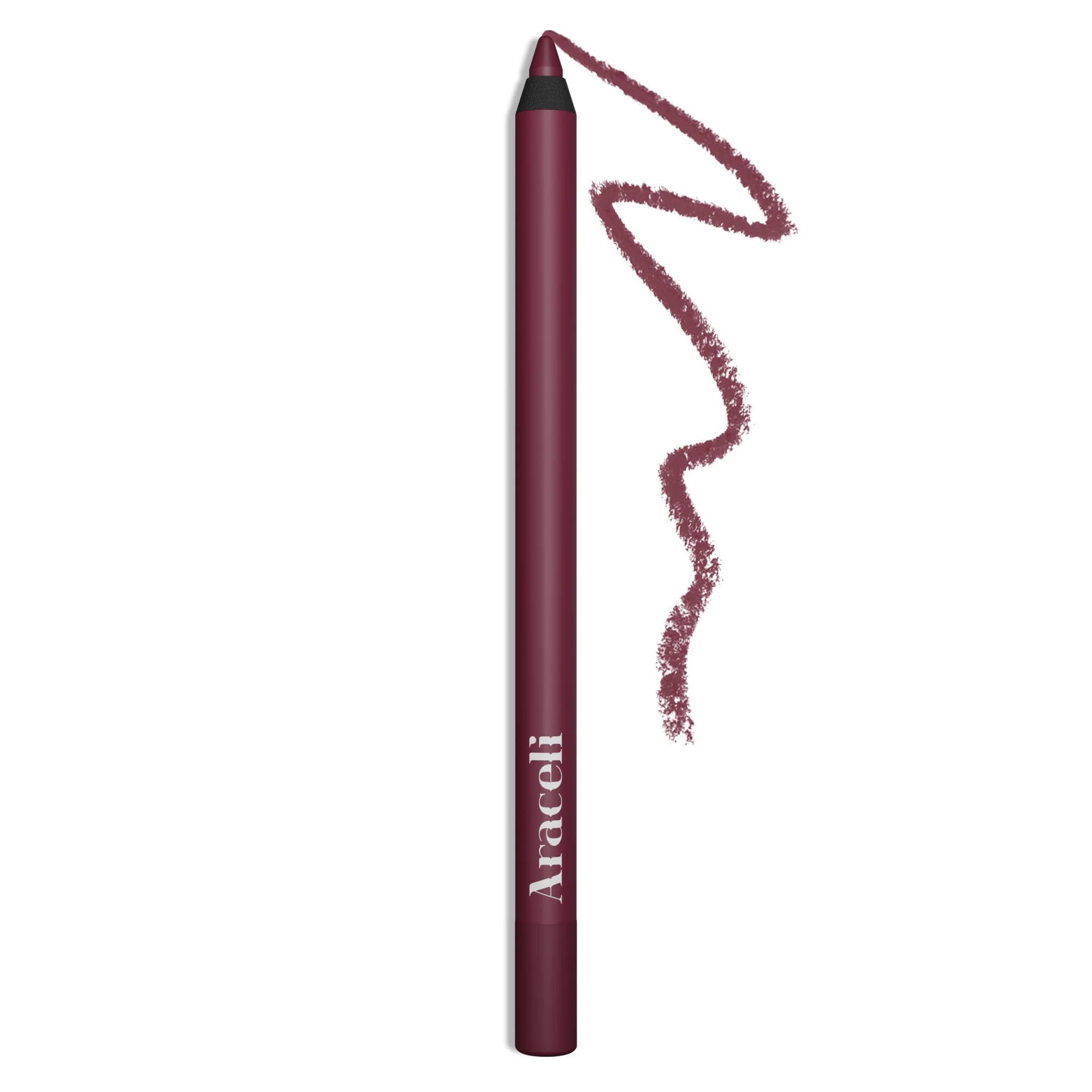 Araceli Beauty Ojos Perfectos Gel Pencil Eyeliner - Waterproof & Smudge-Proof, Wine Vino Color for Long-Lasting Eye Makeup | Perfect for Parties, Weddings & Everyday Wear