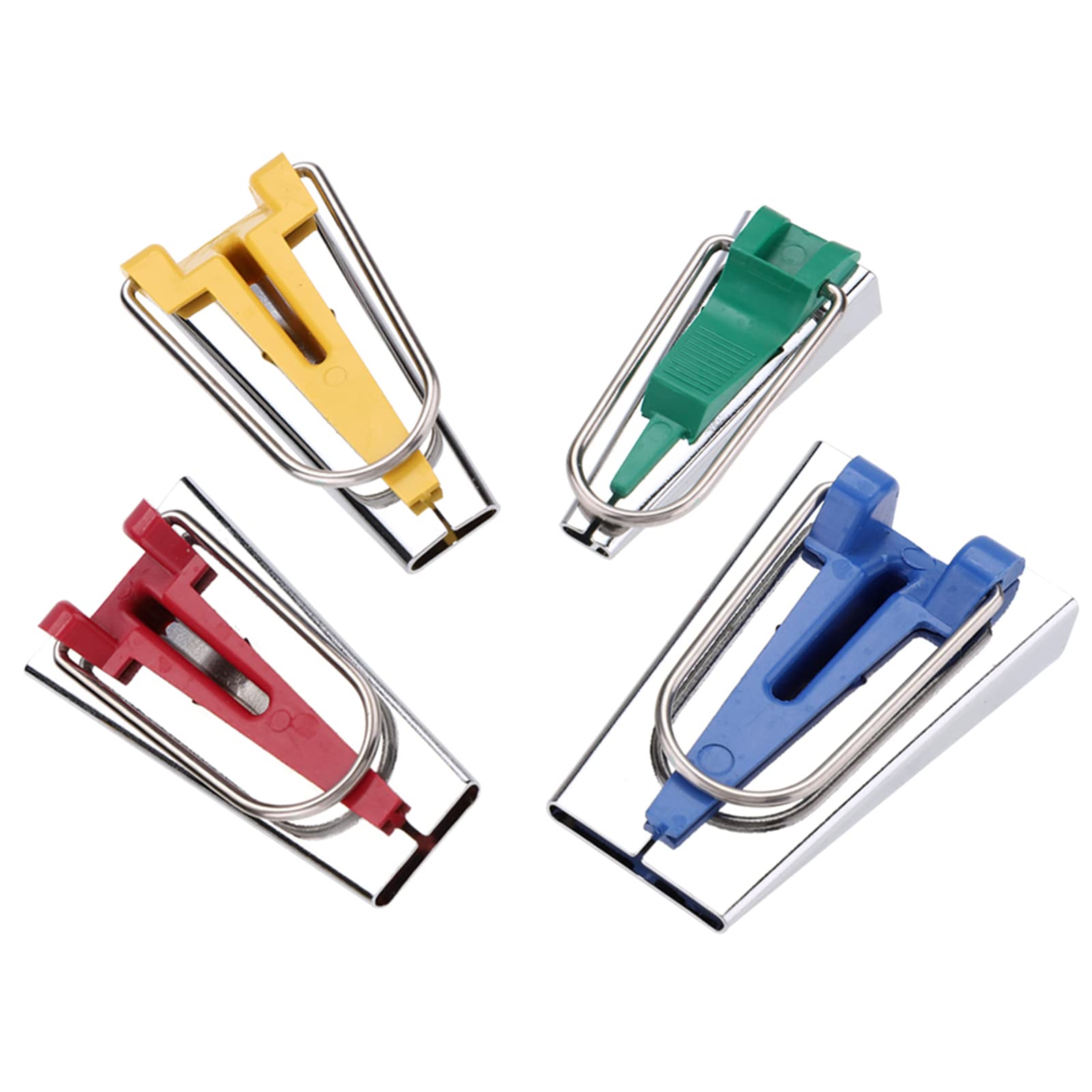 4-Piece Fabric Bias Tape Maker Kit - Plastic & Metal Bias Tape Folder for Sewing, Quilting, Binding - Perfect for DIY Crafts, Dressmaking & Home Decor Projects