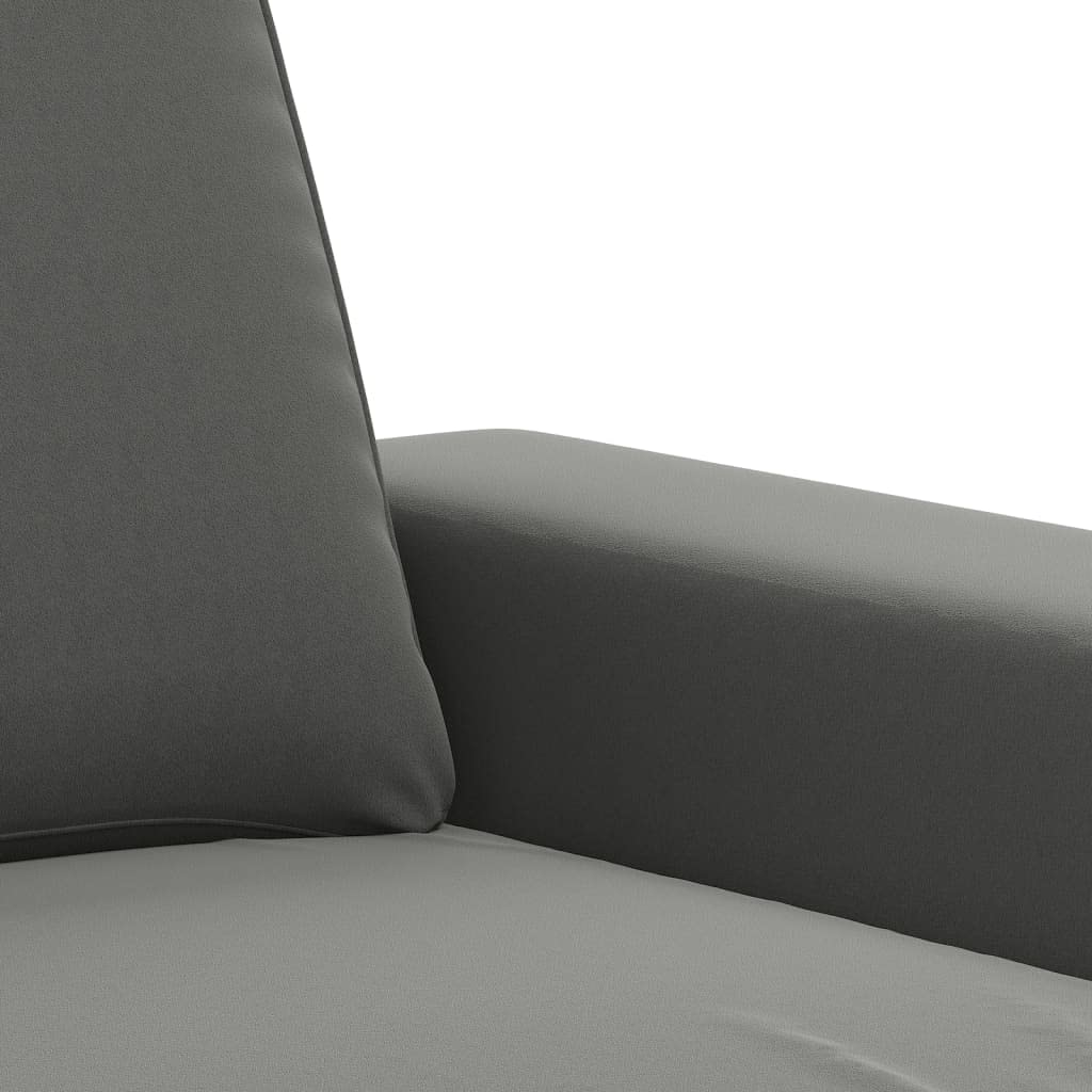 Comfortable Single Sofa Armchair with Soft Microfiber Fabric - Dark Gray Living Room Chair for Bedroom, Office, Reading Nook & Coffee Shop (37