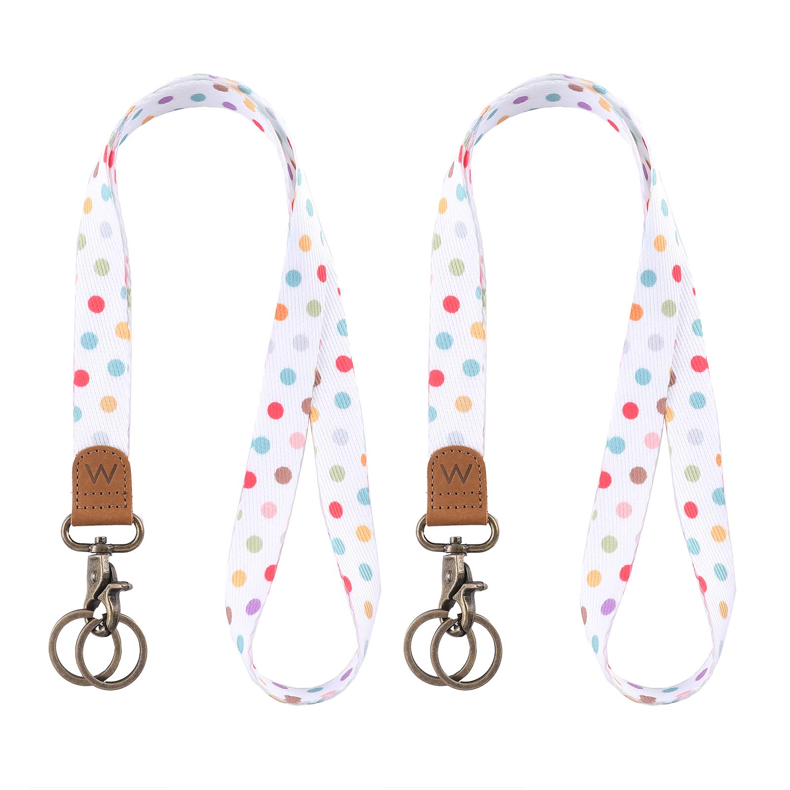 WEZEBEL 2 Pack Key Lanyard with Stylish Patterns - Durable Neck Strap Keychain Holder for ID Badges, Keys & Accessories - Perfect for Office, School, Events & Work Security