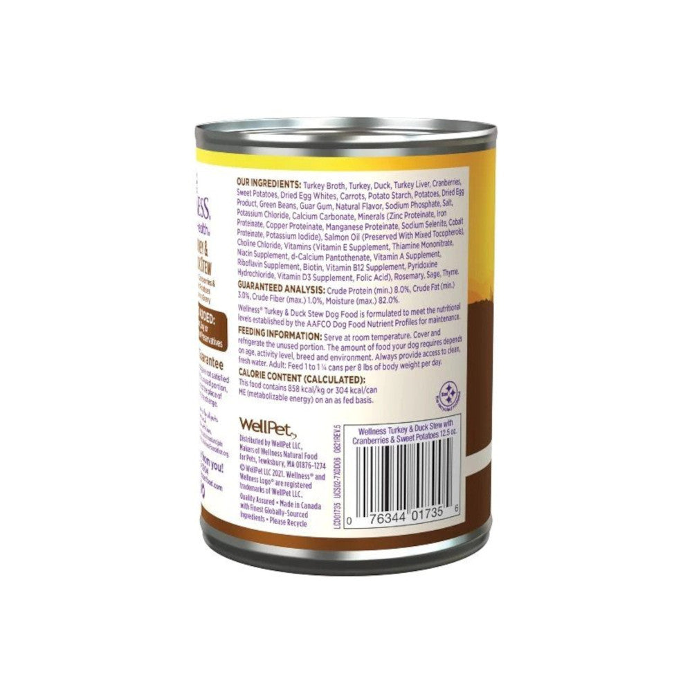 Grain-Free Turkey & Duck Stew with Sweet Potatoes & Cranberries for Dogs - Premium Wet Dog Food for Sensitive Stomachs - Perfect for Adult Dogs & Puppies at Mealtime or as a Tasty Topper