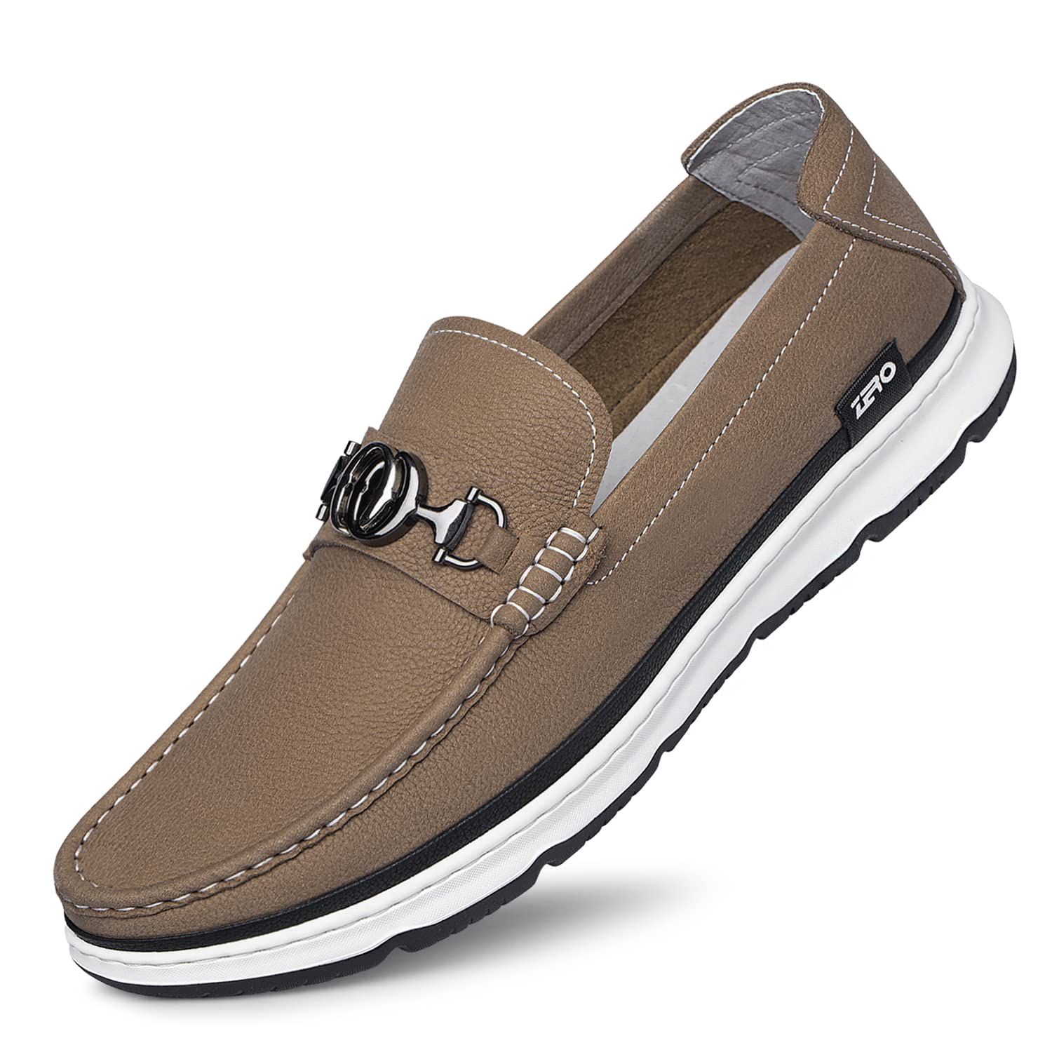 Men's Suede Leather Loafers - Casual Slip-On Sneakers & Driving Shoes for Men | Comfortable & Stylish | Perfect for Work, Travel & Everyday Wear (Size 22)