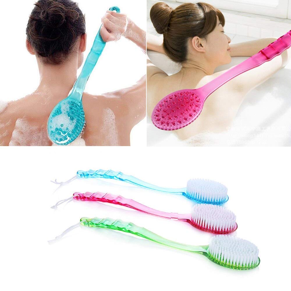 Ekan Long Handle Bath Brush with Soft Bristles - Back Scrubber, Body Exfoliator & Shower Brush for Feet, Legs & Hard to Reach Areas - 20g Pack of 1 - Perfect for Deep Cleaning & Relaxing Bath Time