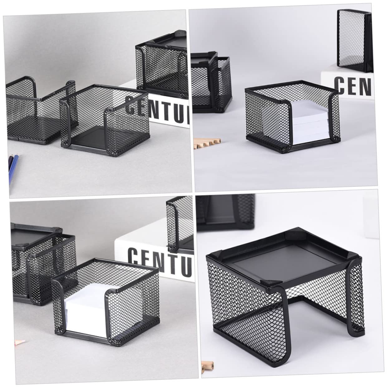 Metal Memo Paper Holder - Durable Notepad Case & Organizer for Office, Home, or School - Perfect for Sticky Notes, Index Cards, and Small Documents